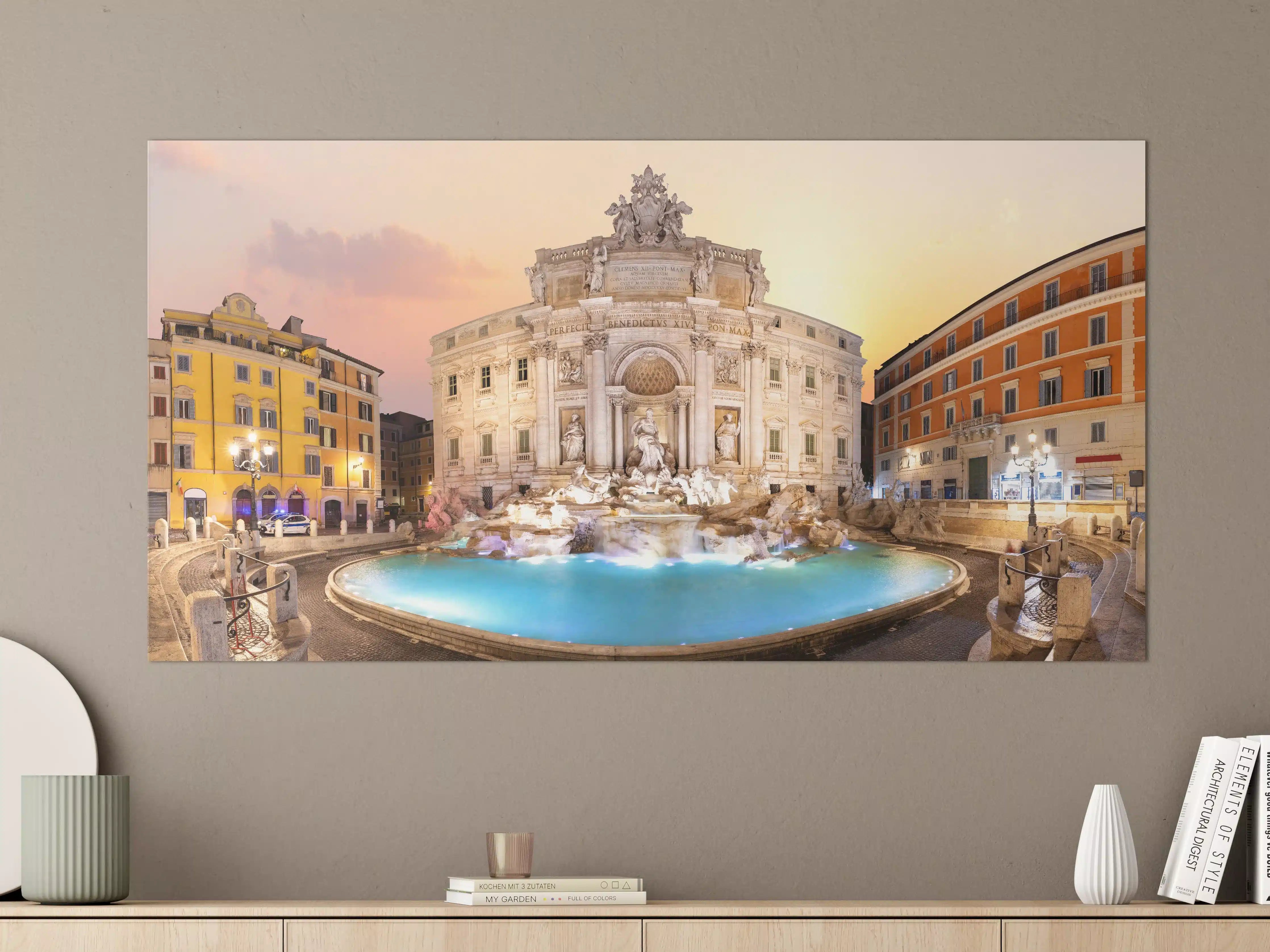 Große Wandbilder - Trevi-Brunnen bei Sonnenaufgang