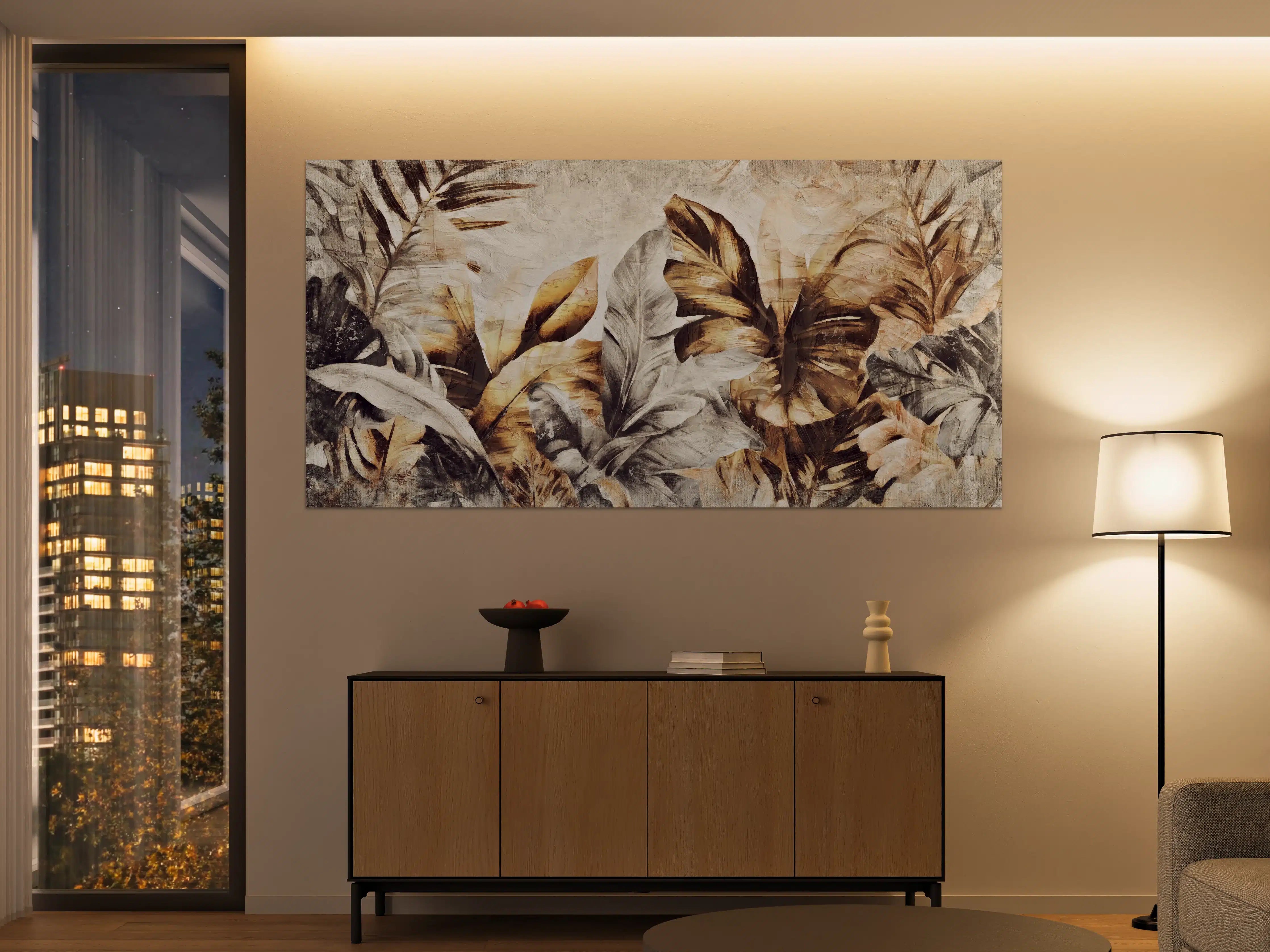 Große Wandbilder - Tropische Dschungelpanorama-Kunst