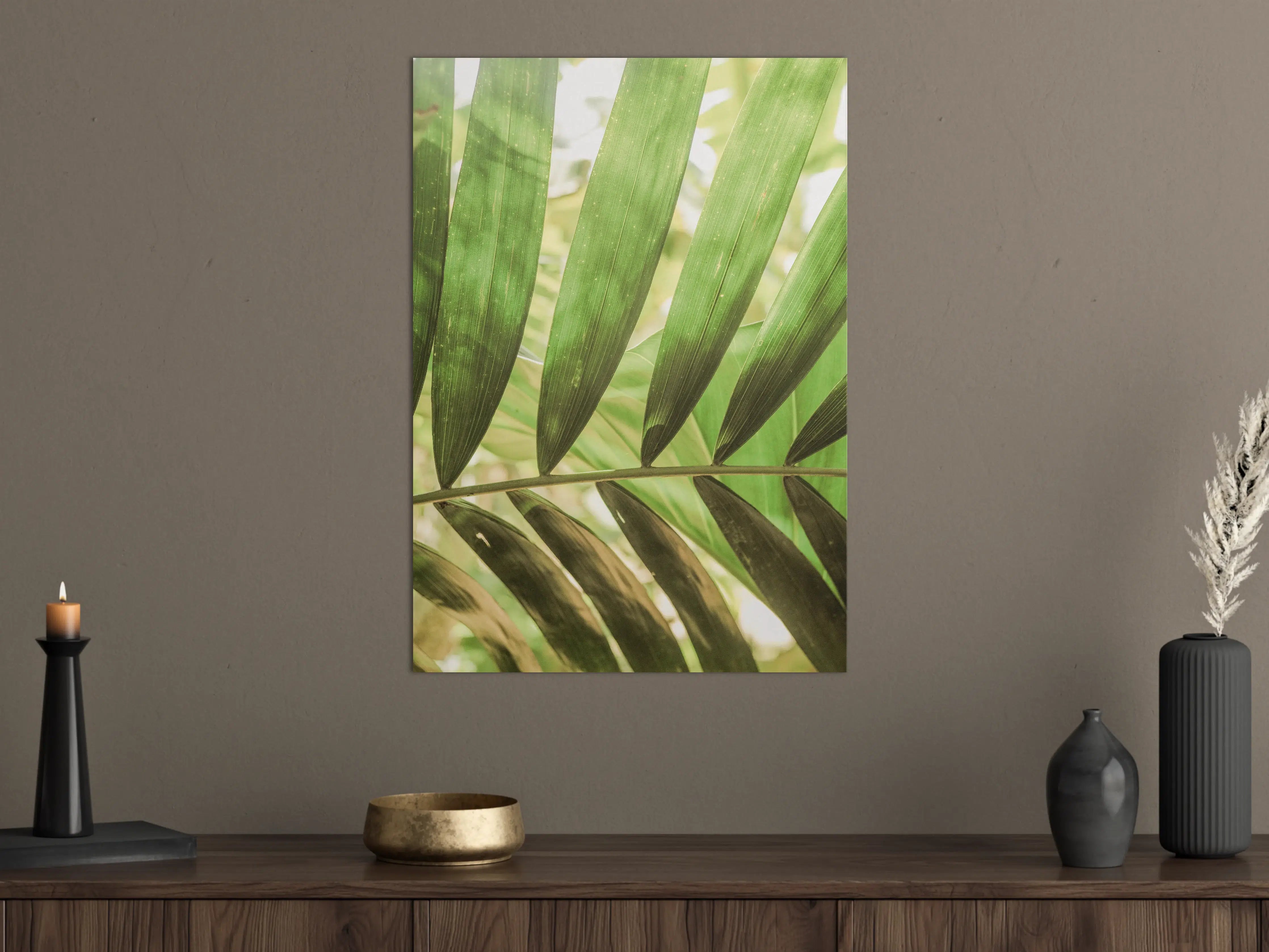 Große Wandbilder - Tropische Grün-Palmenblätter