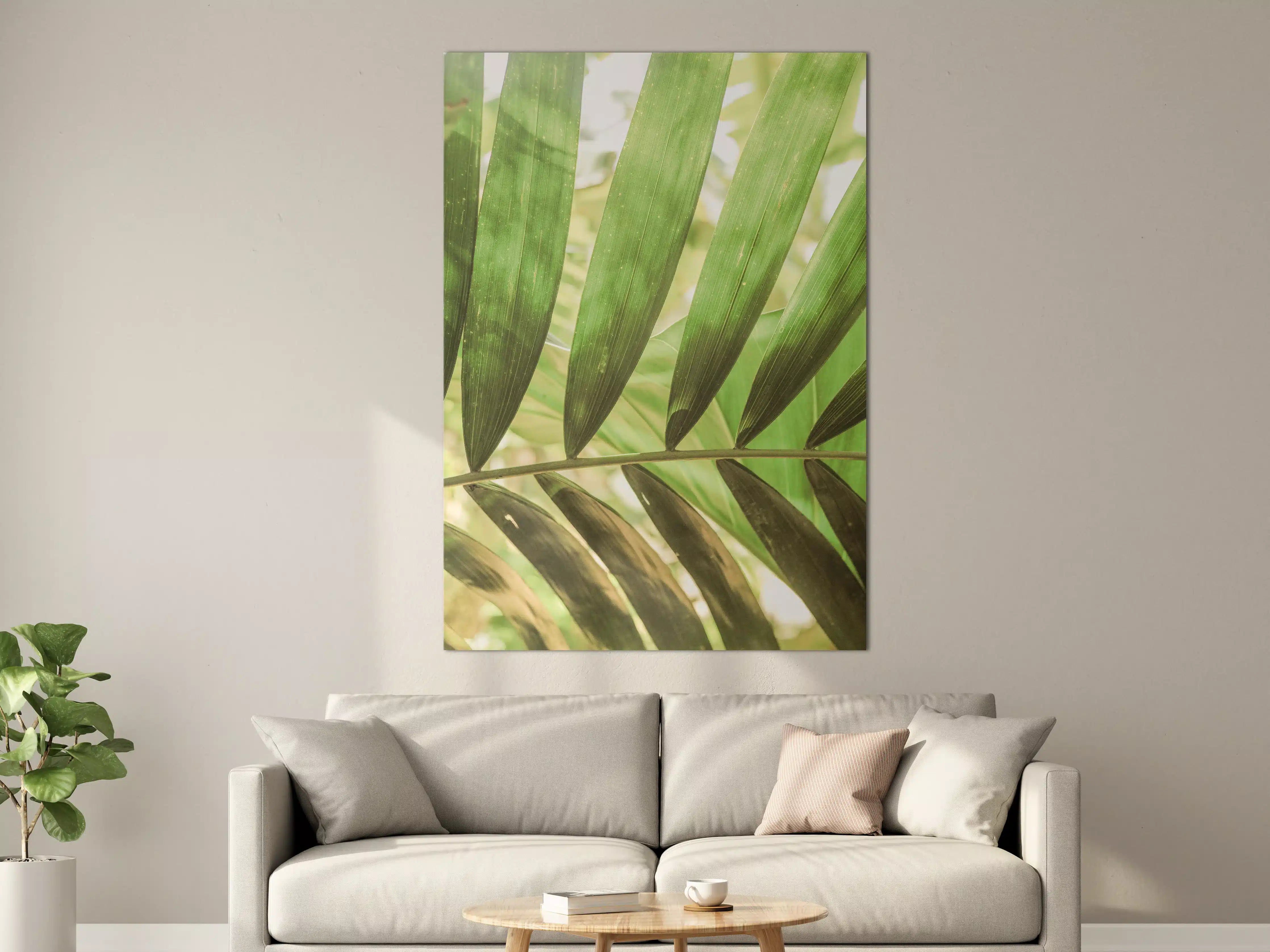 Große Wandbilder - Tropische Grün-Palmenblätter