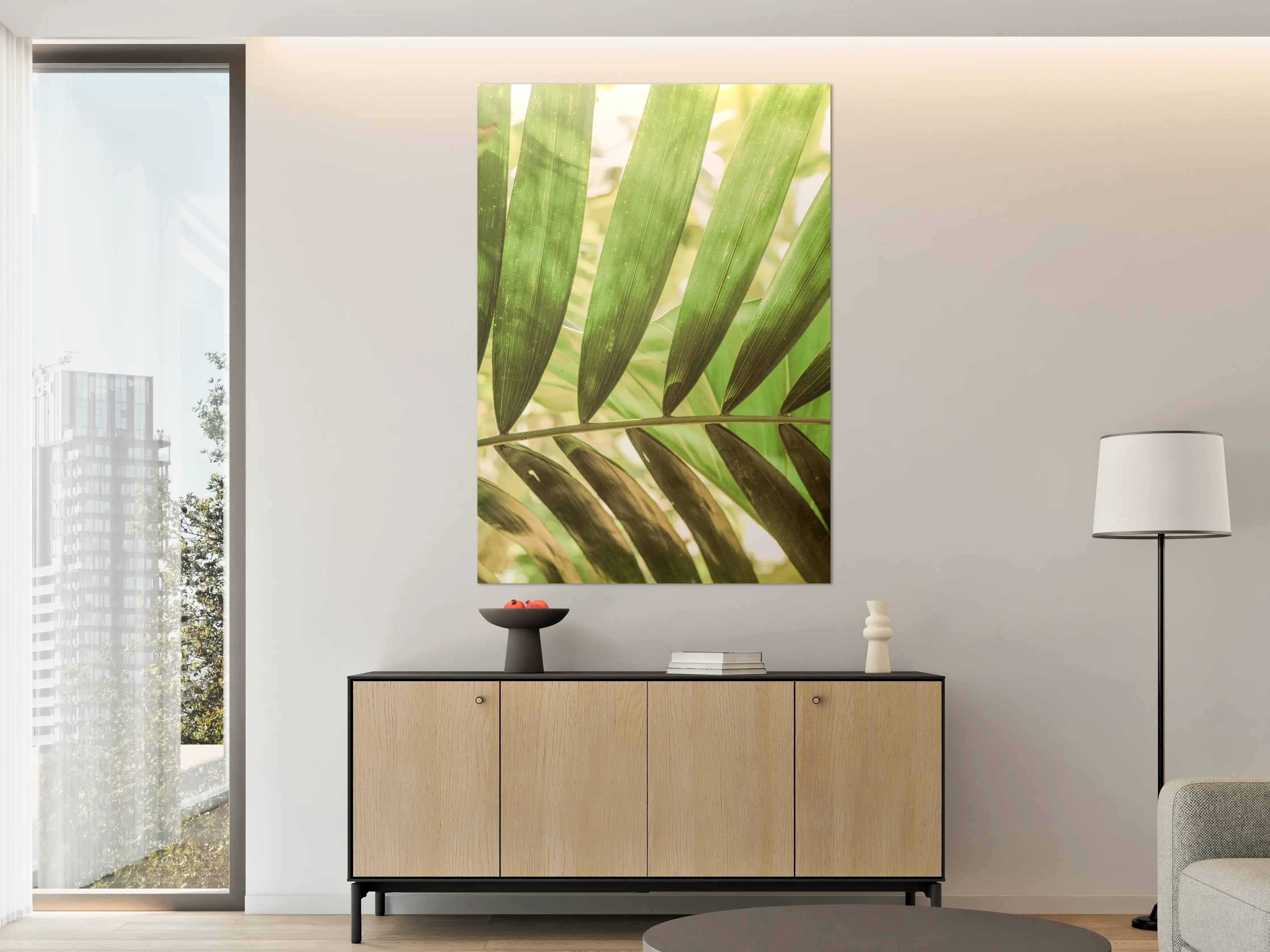 Große Wandbilder - Tropische Grün-Palmenblätter