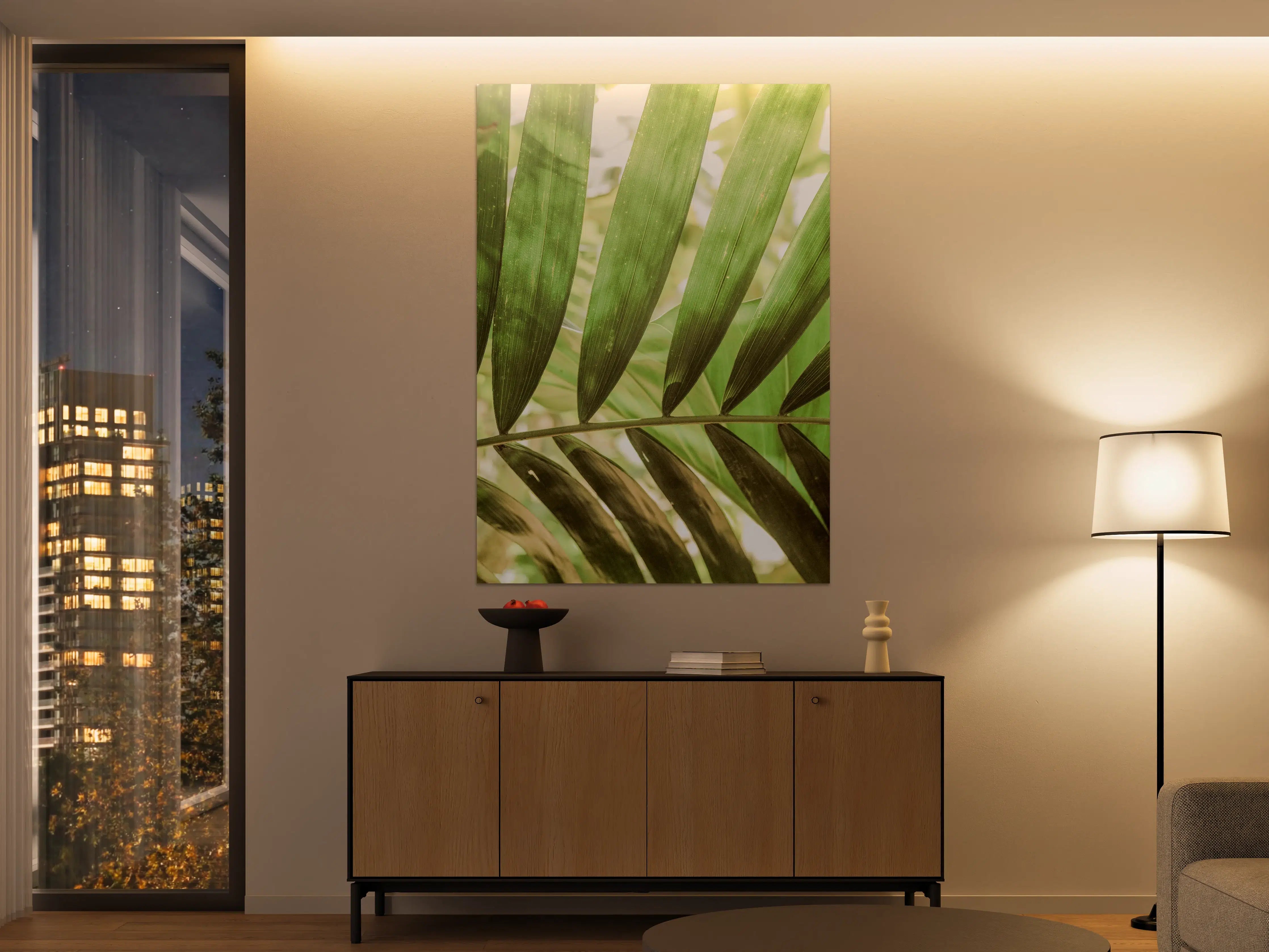 Große Wandbilder - Tropische Grün-Palmenblätter