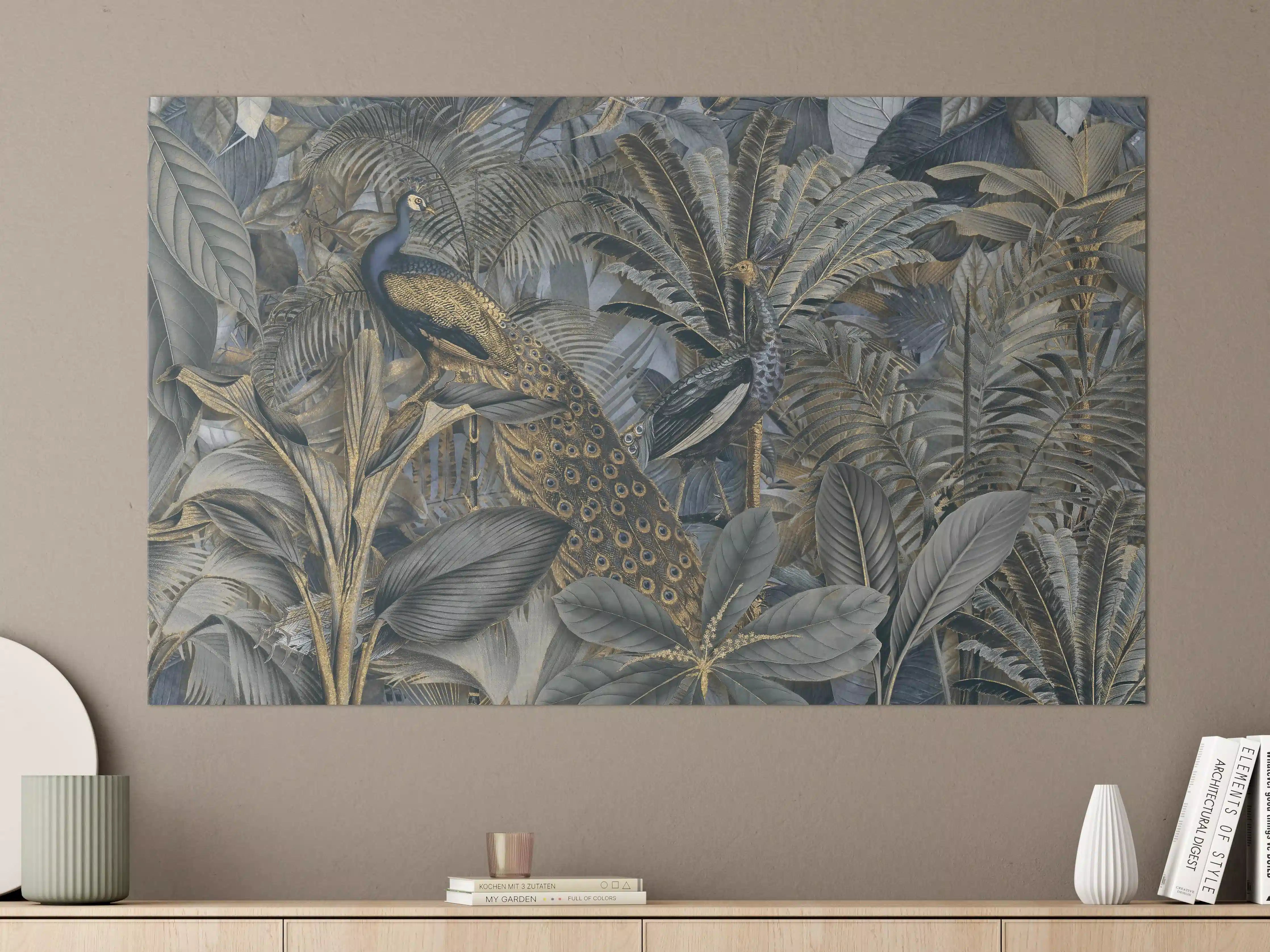 Große Wandbilder - Tropischer Garten - Pfau