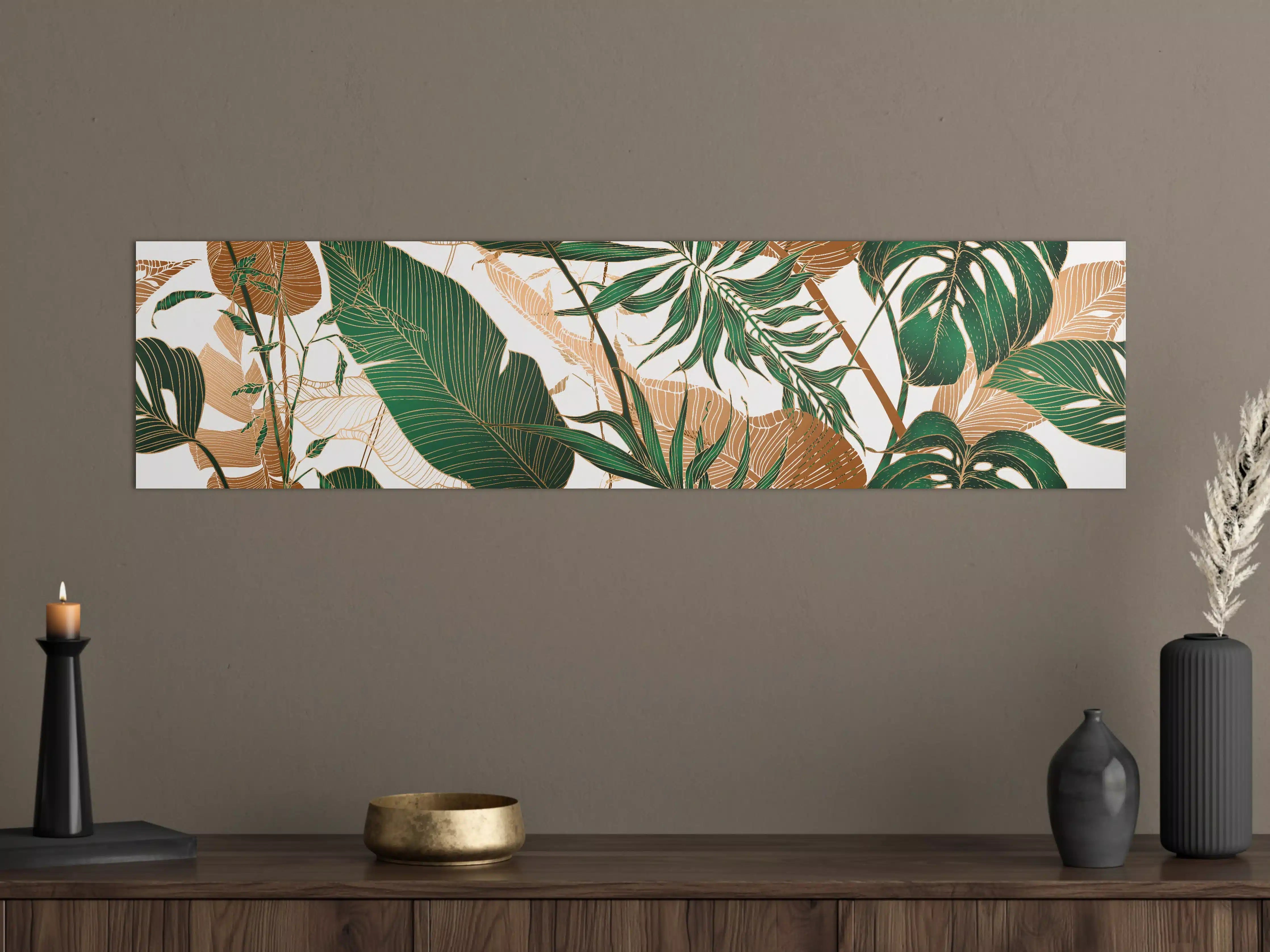 Große Wandbilder - Tropisches Blattmuster Design