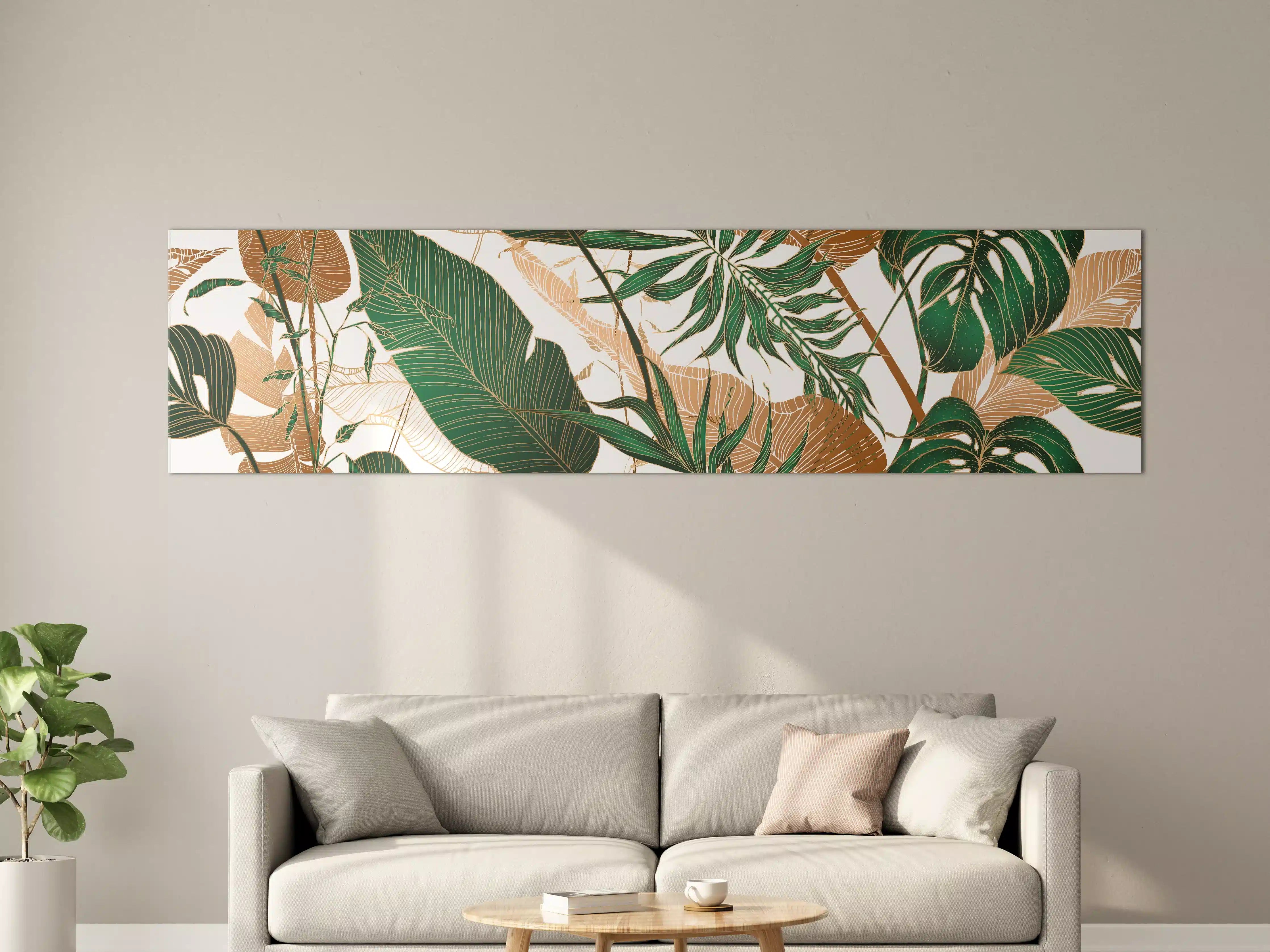 Große Wandbilder - Tropisches Blattmuster Design