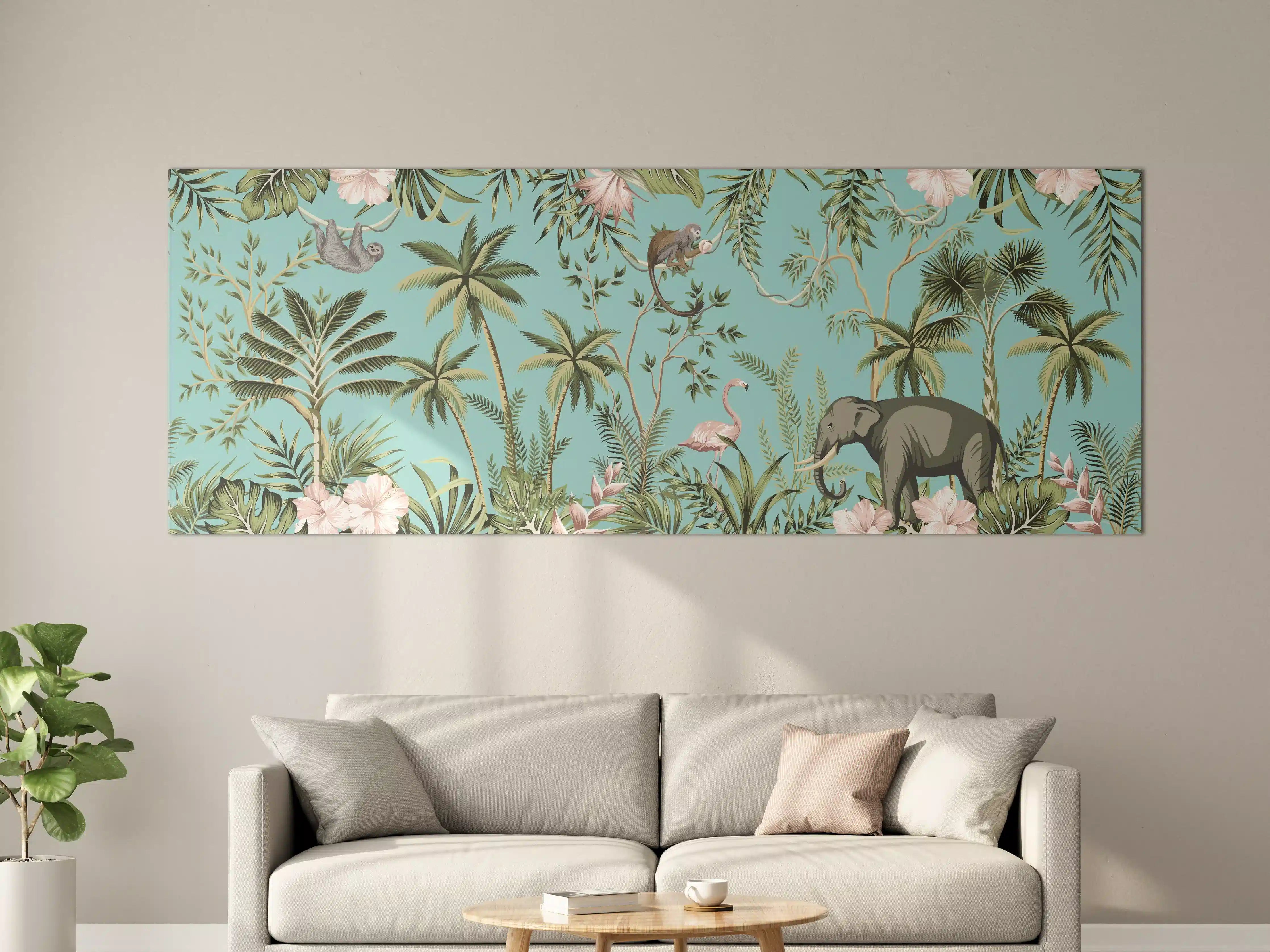 Große Wandbilder - Tropisches Flair Stoffdesign