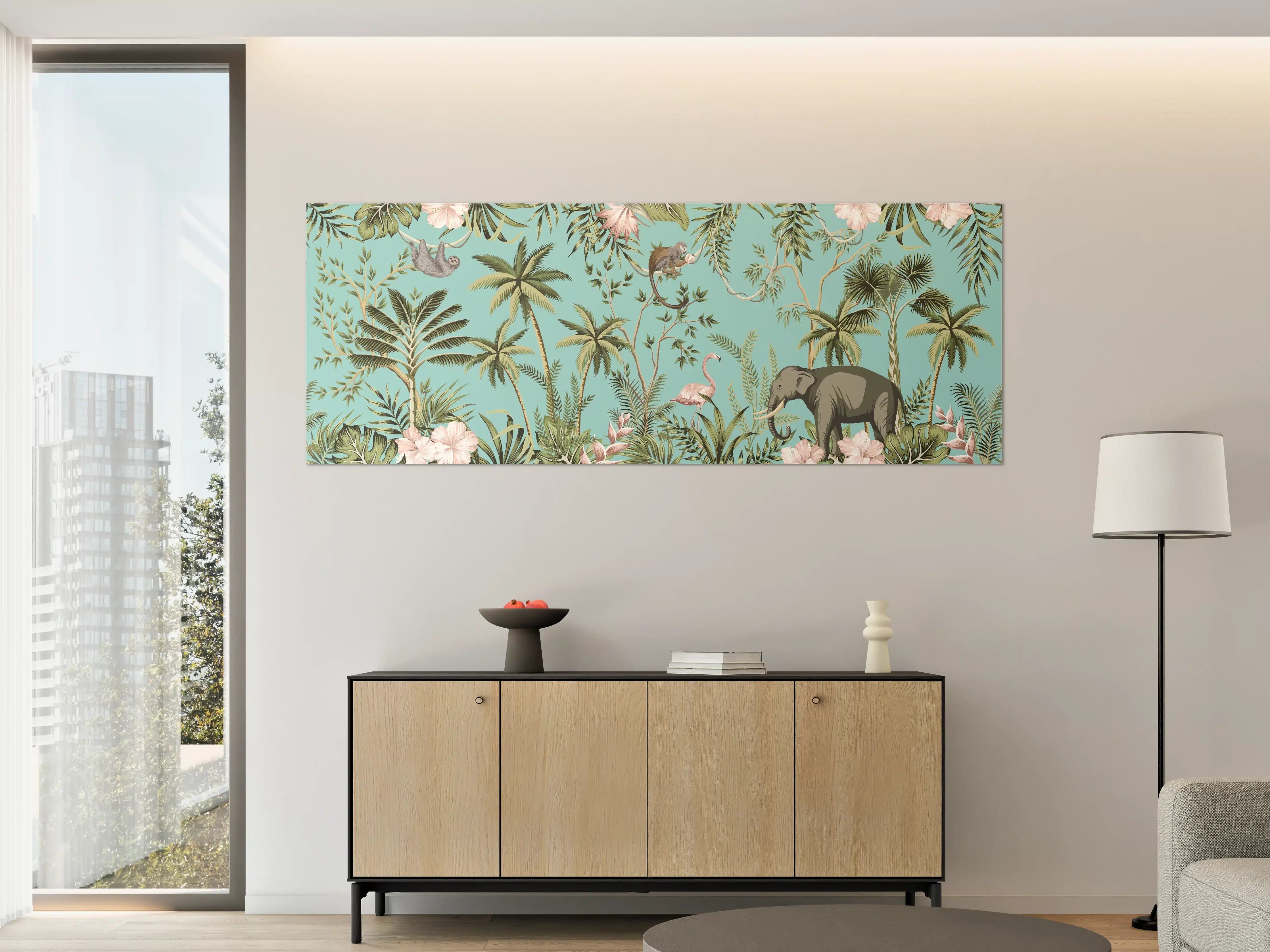 Große Wandbilder - Tropisches Flair Stoffdesign
