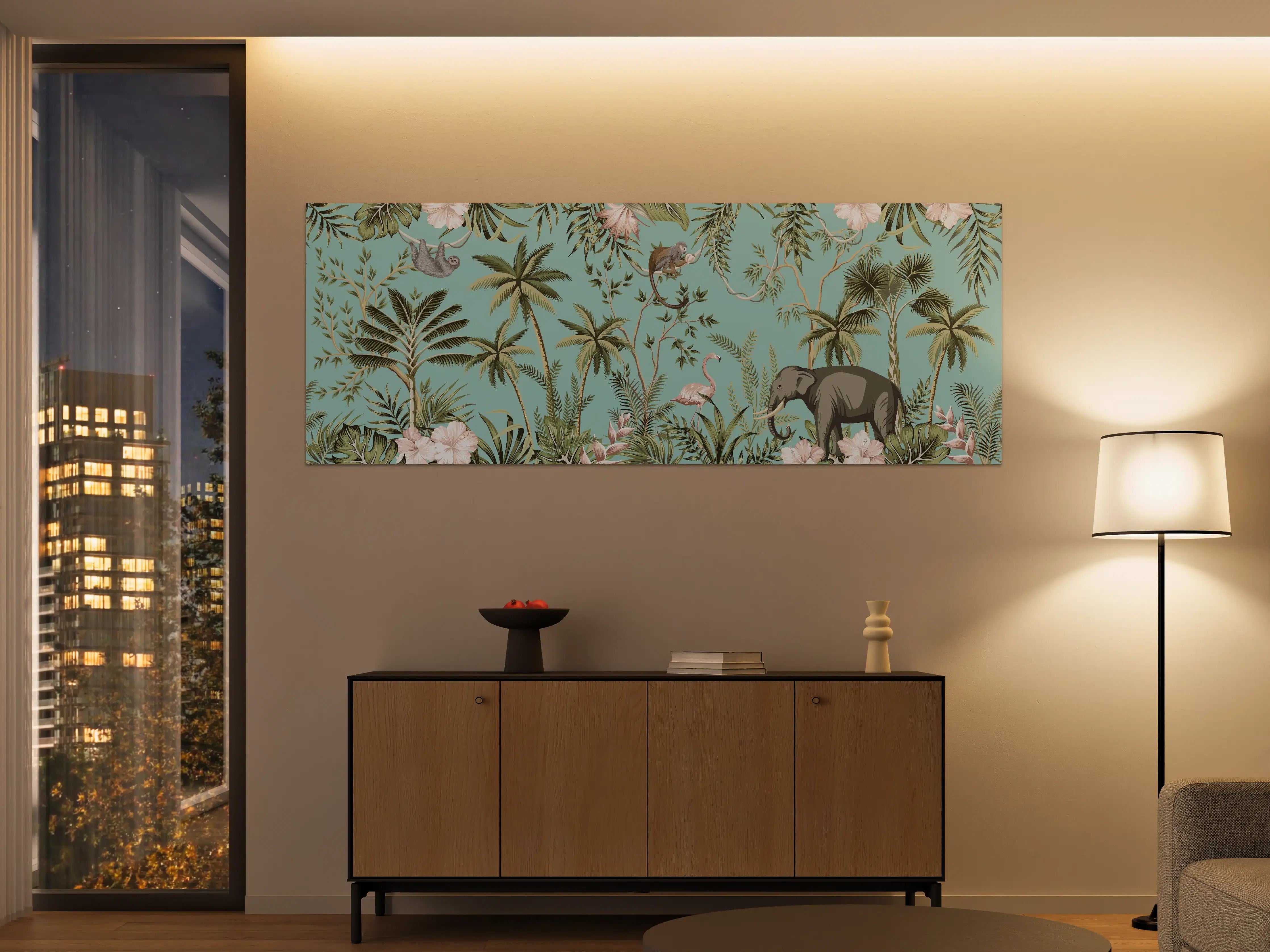 Große Wandbilder - Tropisches Flair Stoffdesign