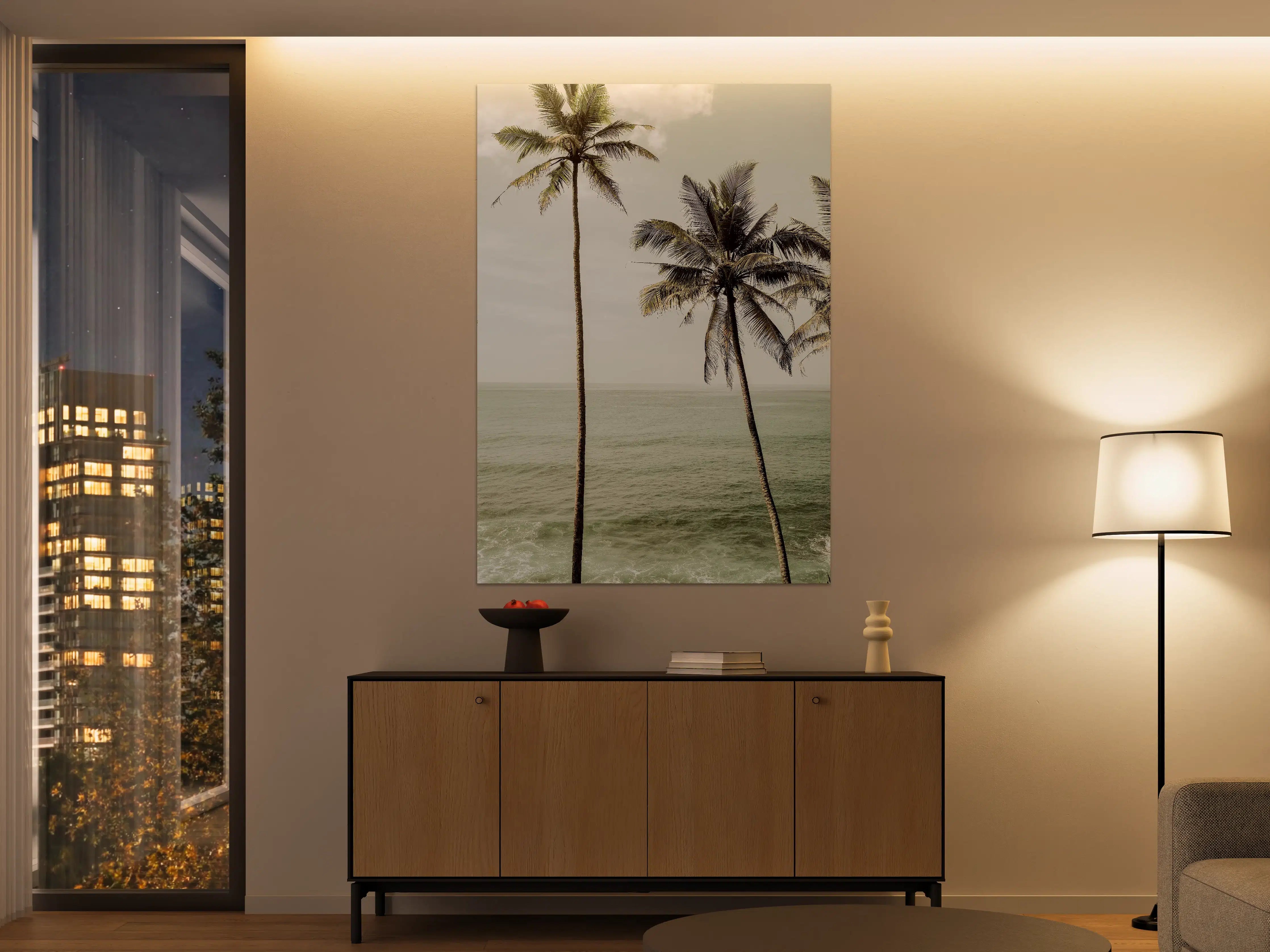 Große Wandbilder - Tropisches Palmen-Meer-Panorama