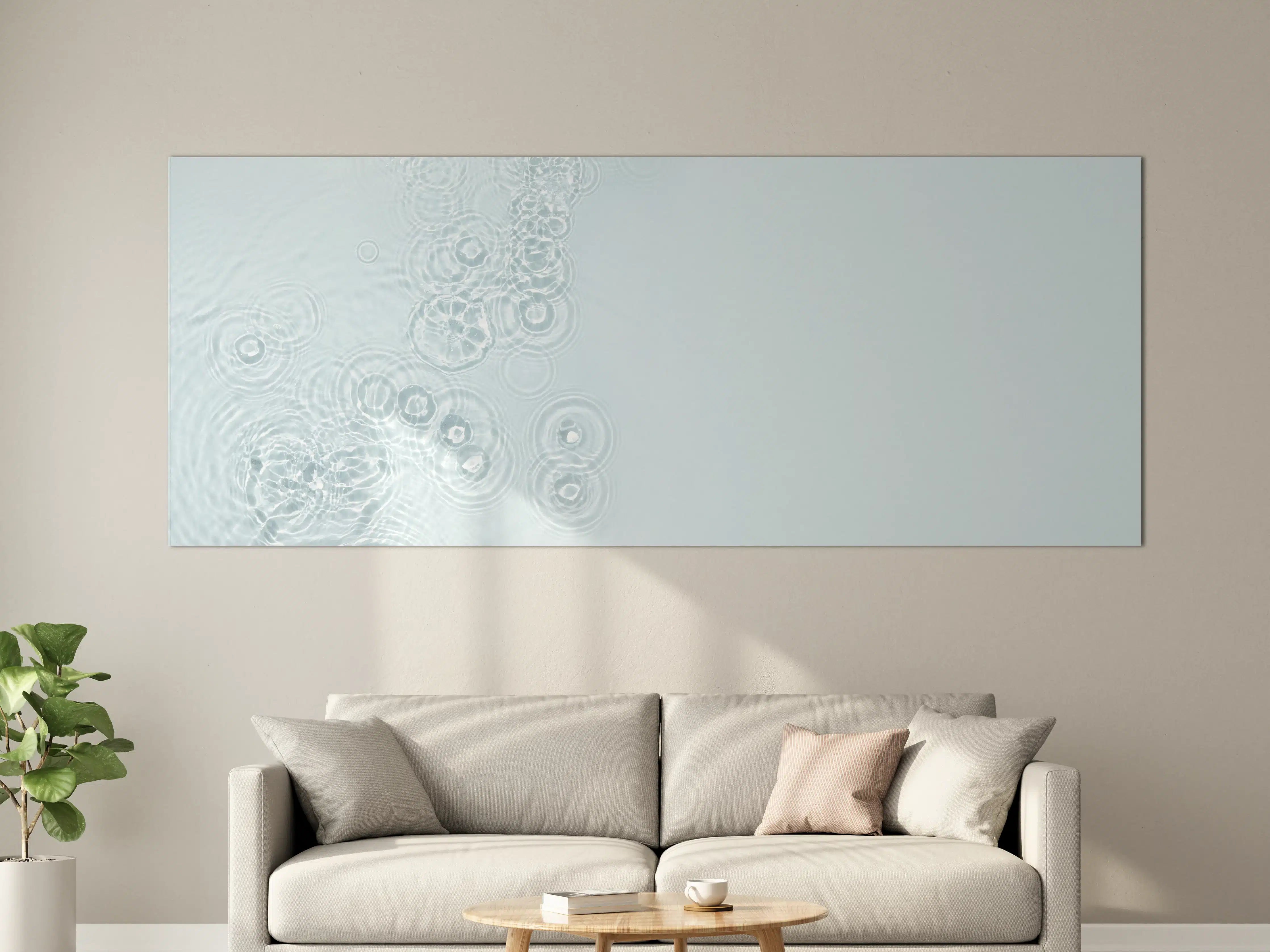 Große Wandbilder - Türkis-Weiß Wassertextur