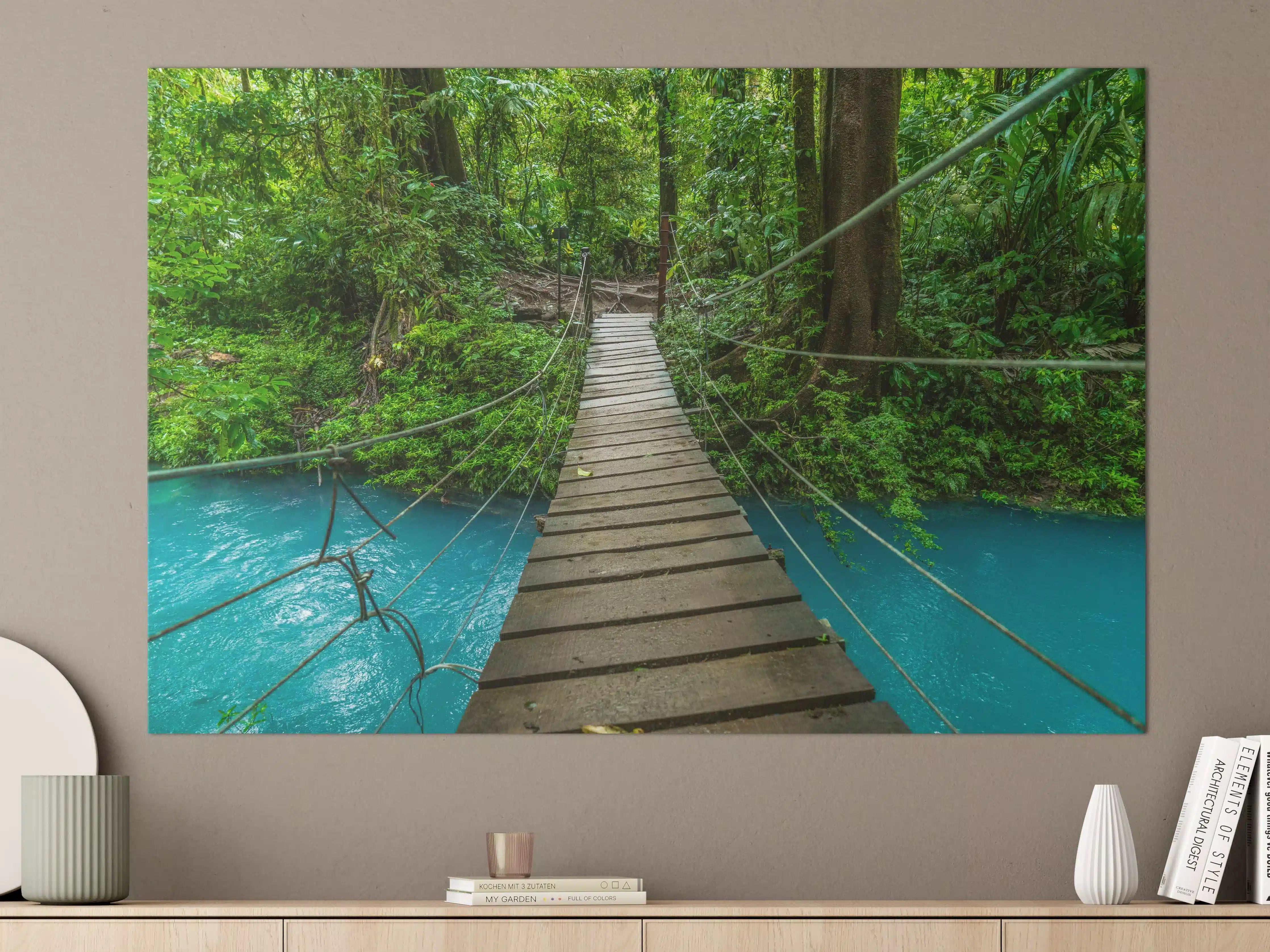 Große Wandbilder - Türkisblaues Flusswandern Costa Rica