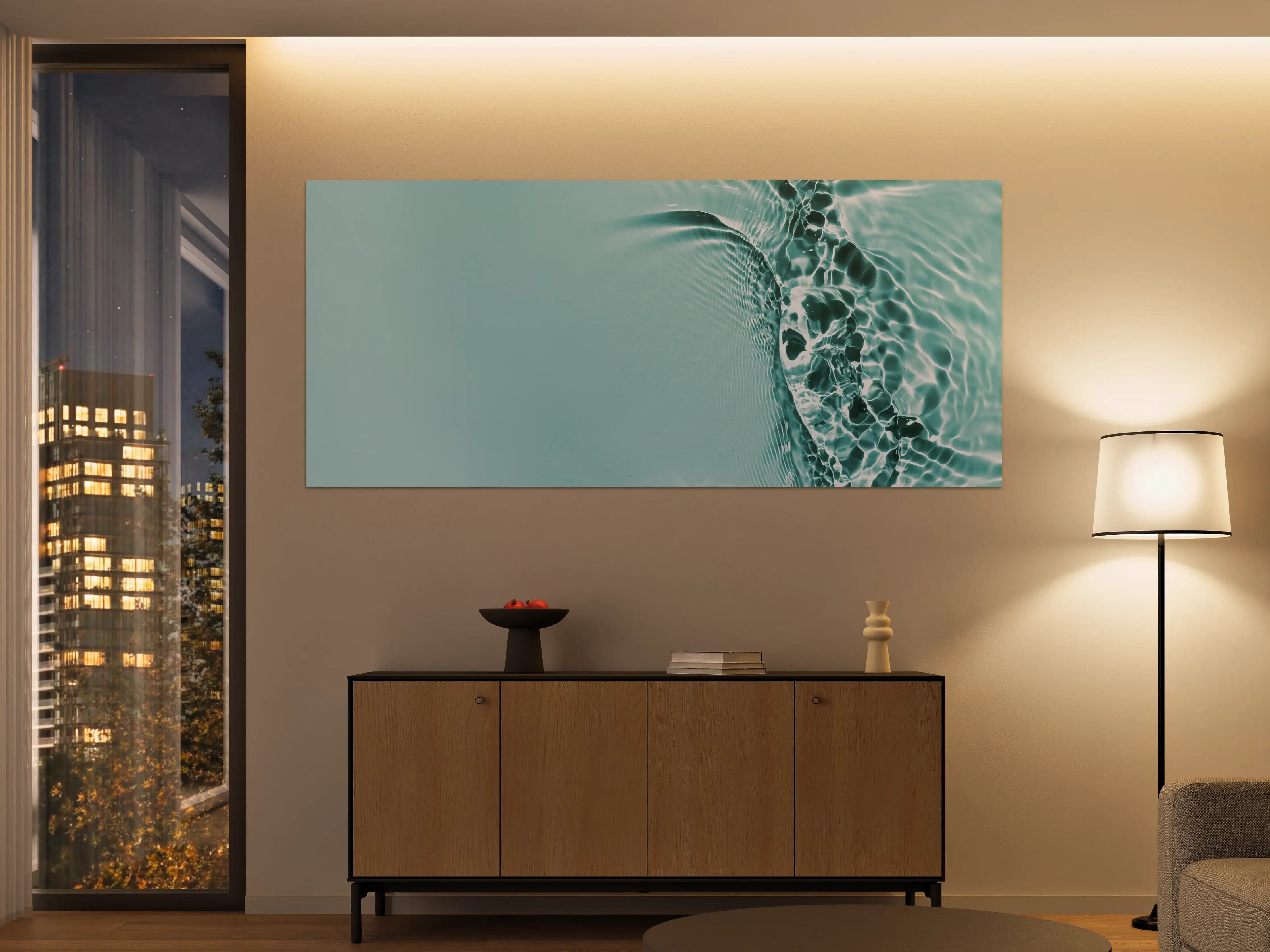 Große Wandbilder - Türkisblaues Wasser mit Lichtreflexen