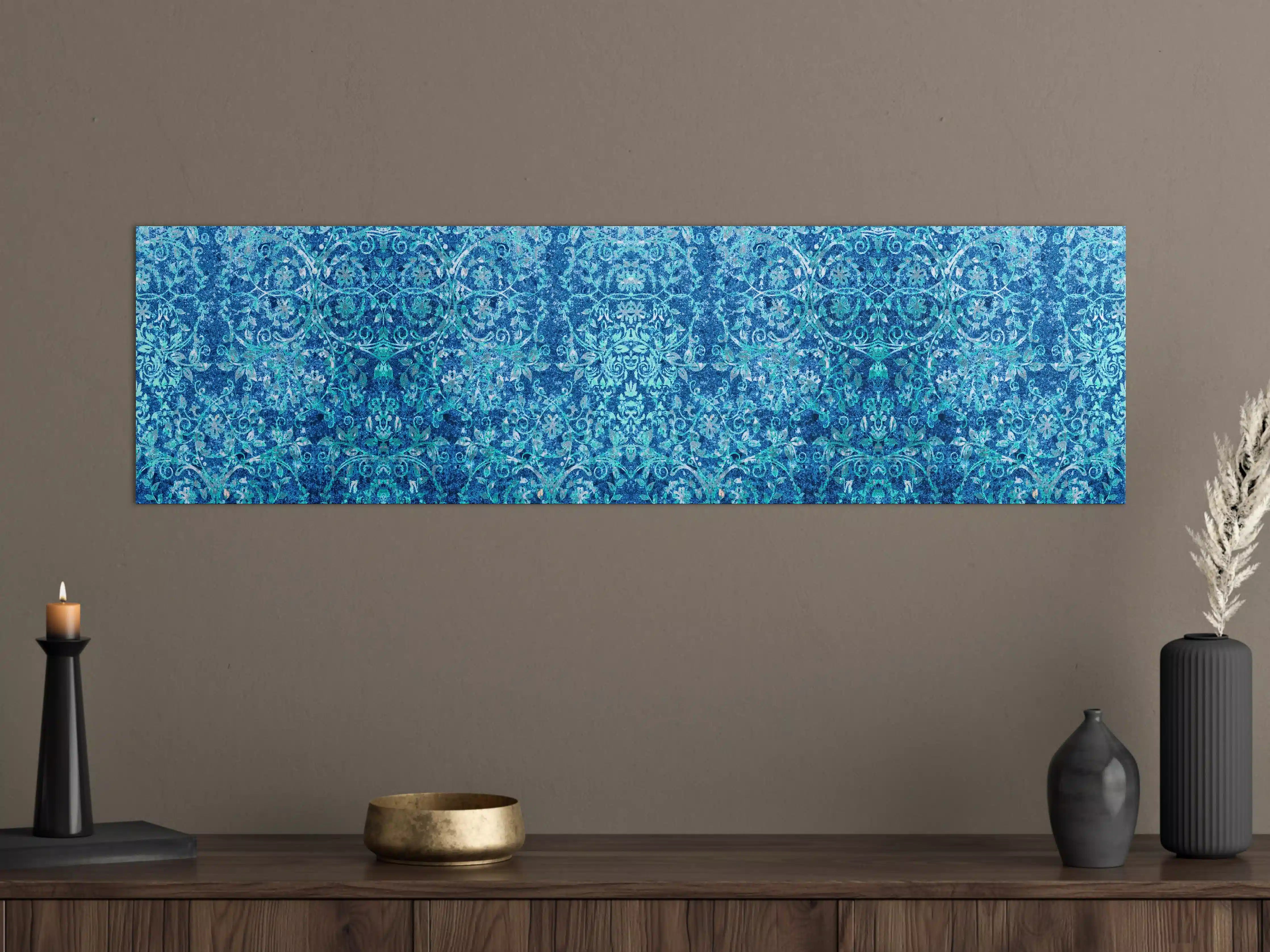 Große Wandbilder - Türkise Aquamarin Wand Textur
