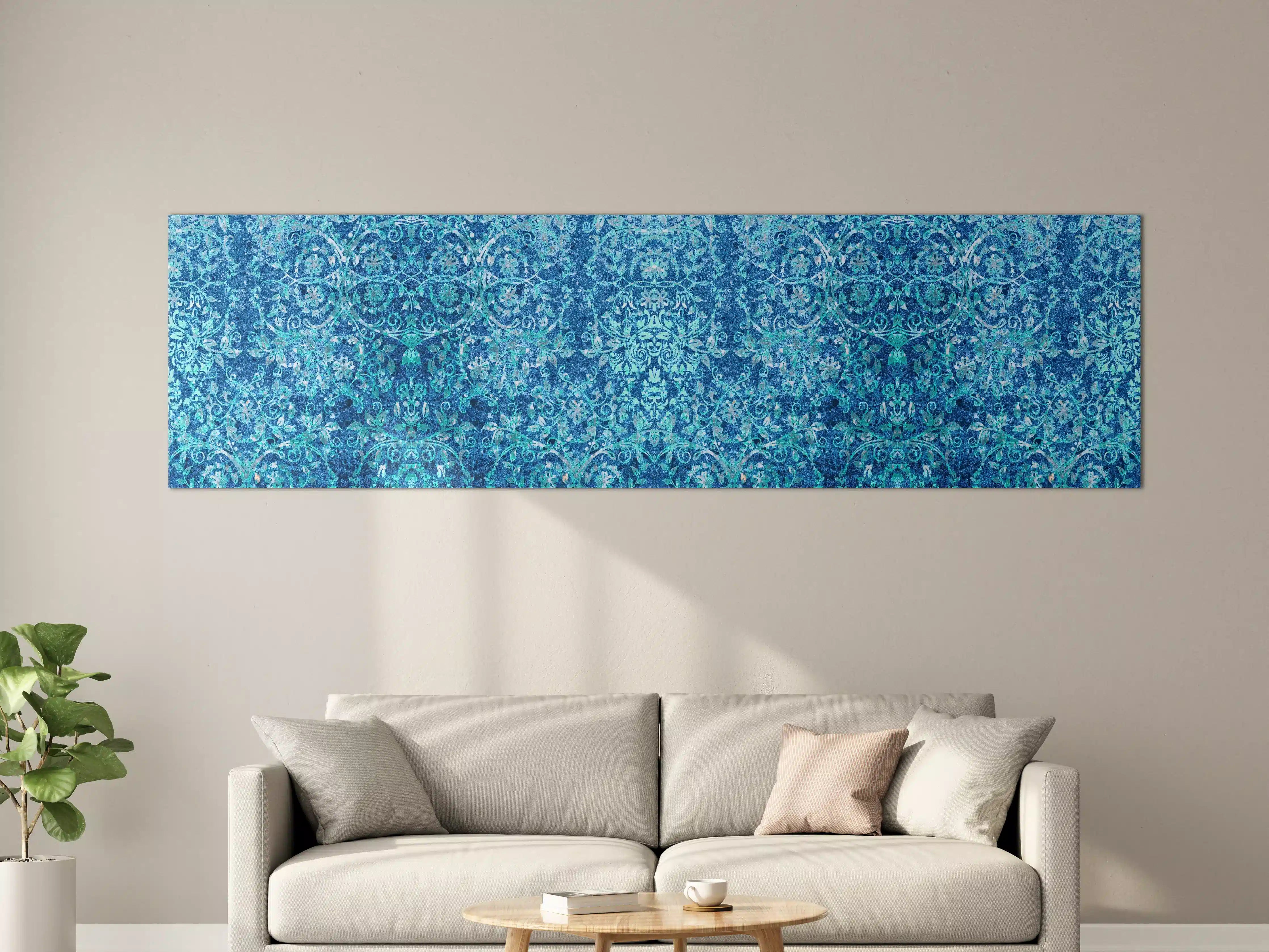 Große Wandbilder - Türkise Aquamarin Wand Textur