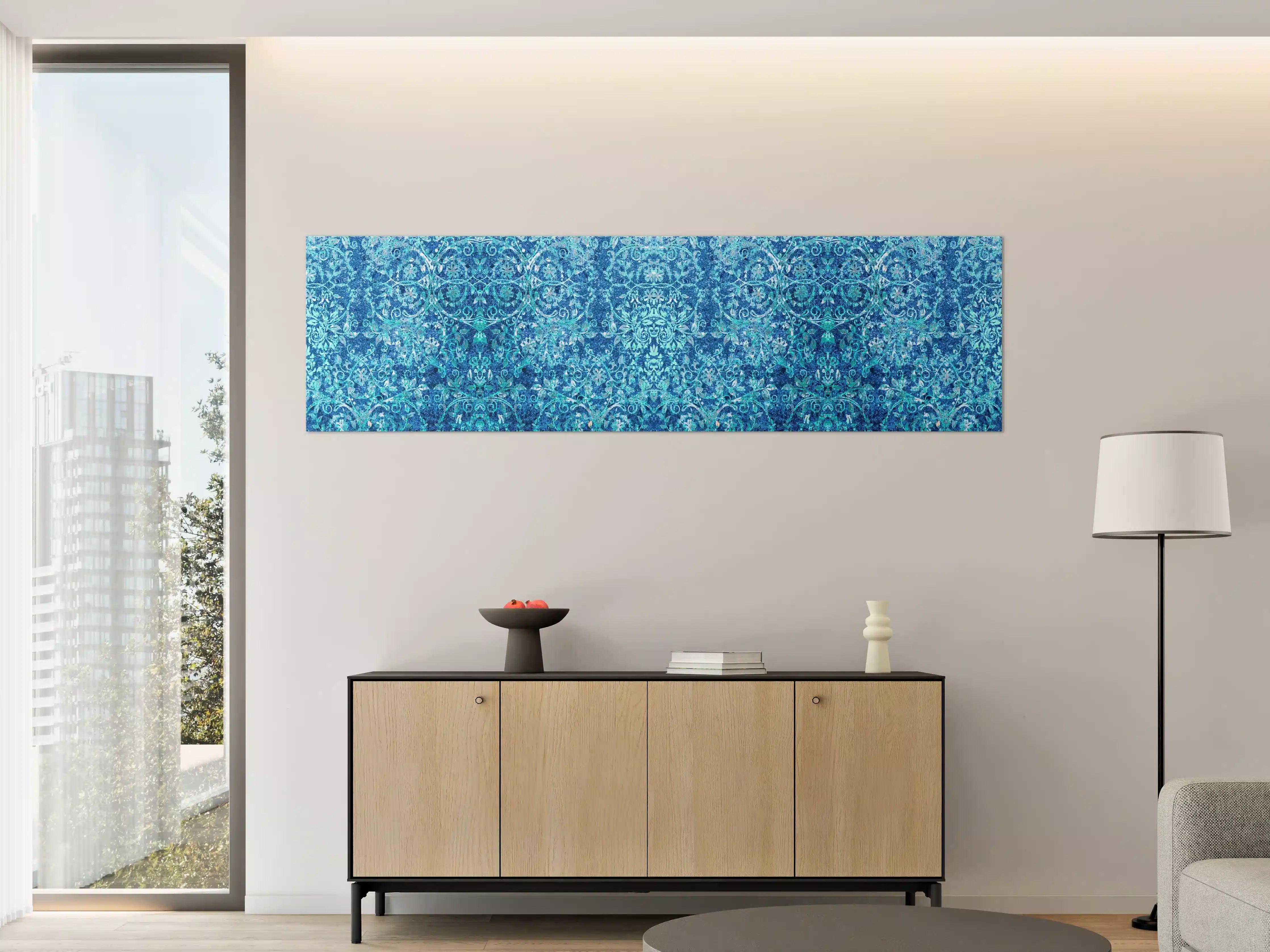 Große Wandbilder - Türkise Aquamarin Wand Textur