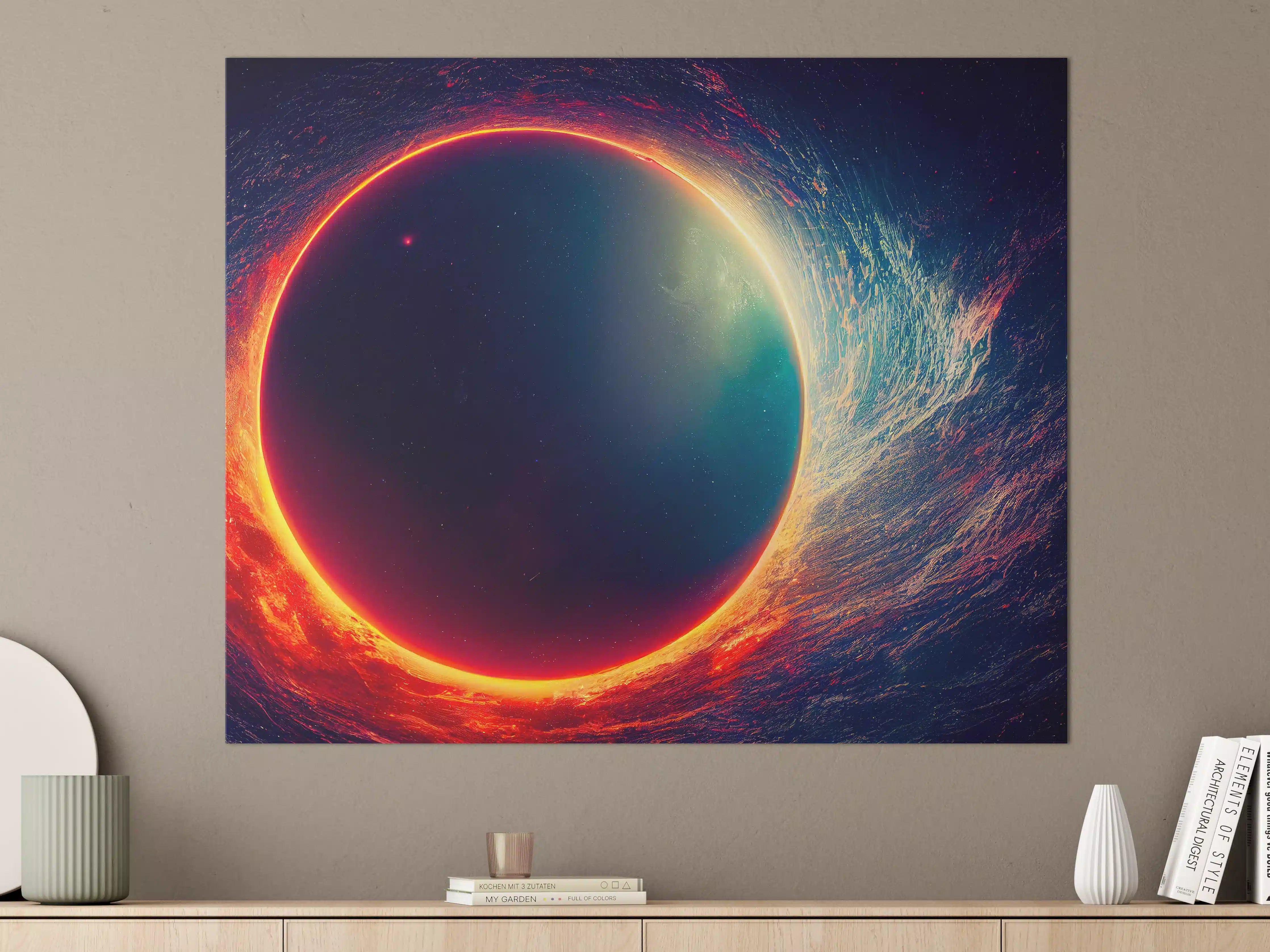 Große Wandbilder - Universumsszene mit Planeten