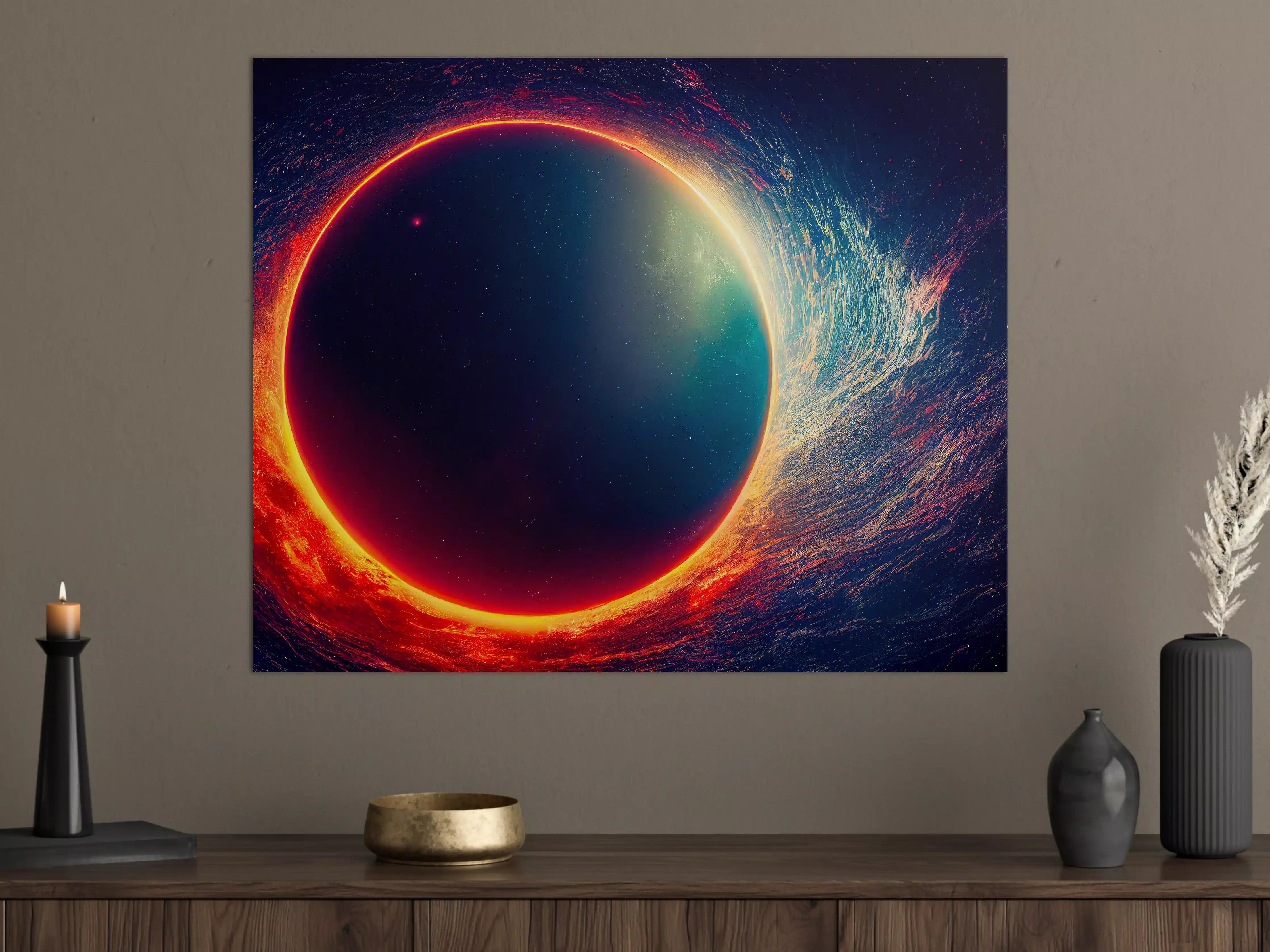 Große Wandbilder - Universumsszene mit Planeten