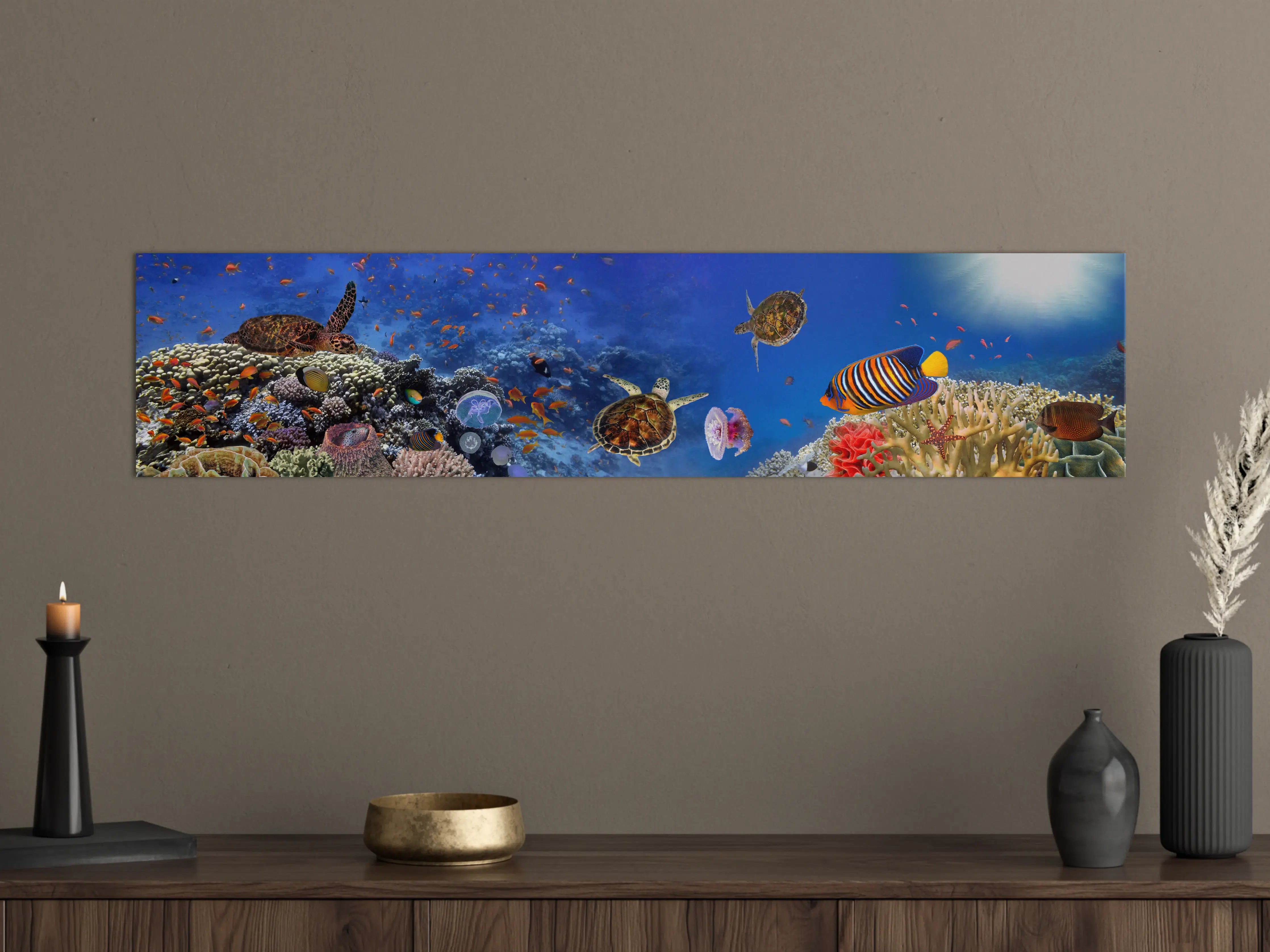 Große Wandbilder - Unterwasserwelt mit bunten Fischen und Korallen