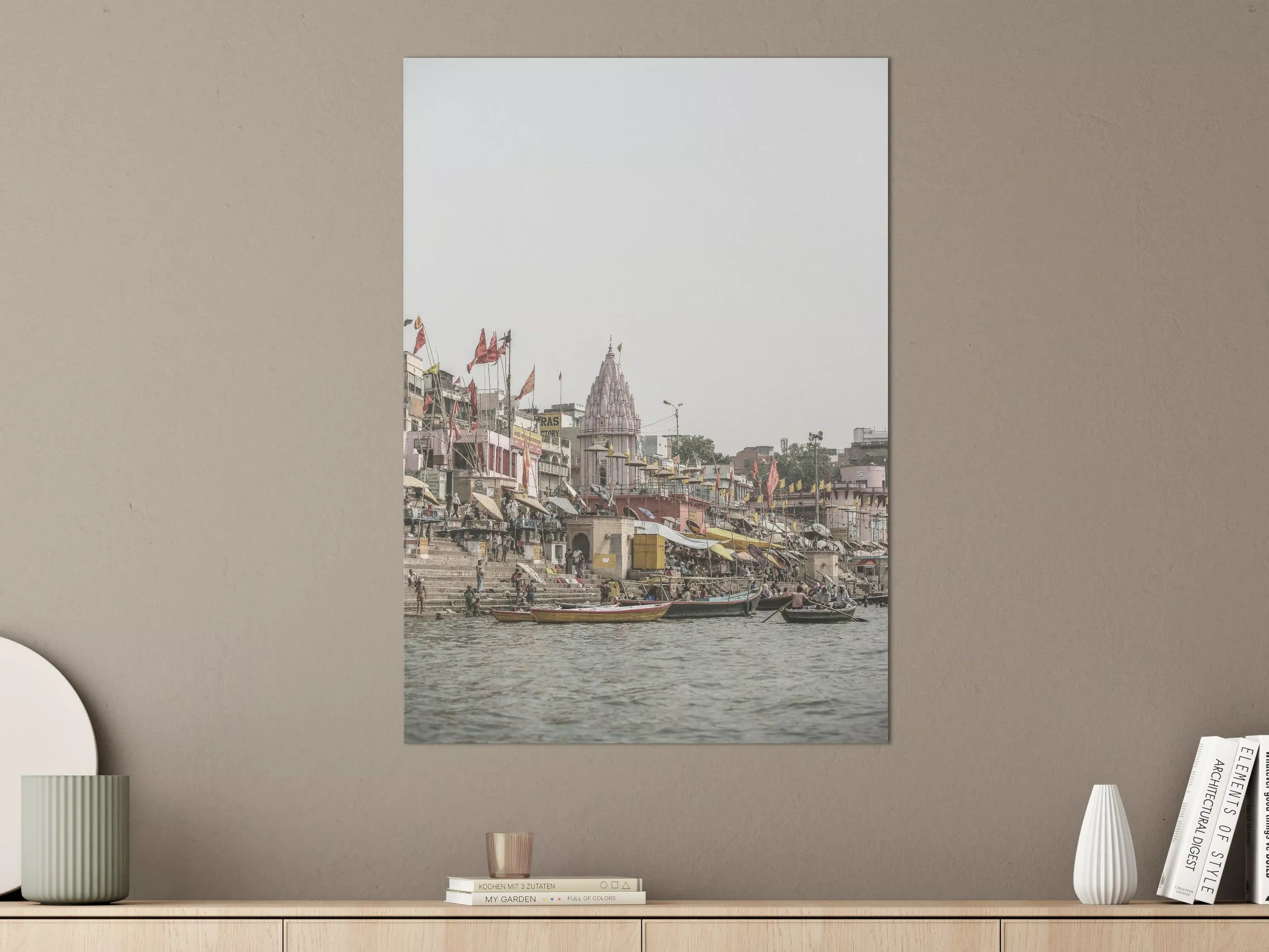 Große Wandbilder - Varanasi Ghats und Ganges