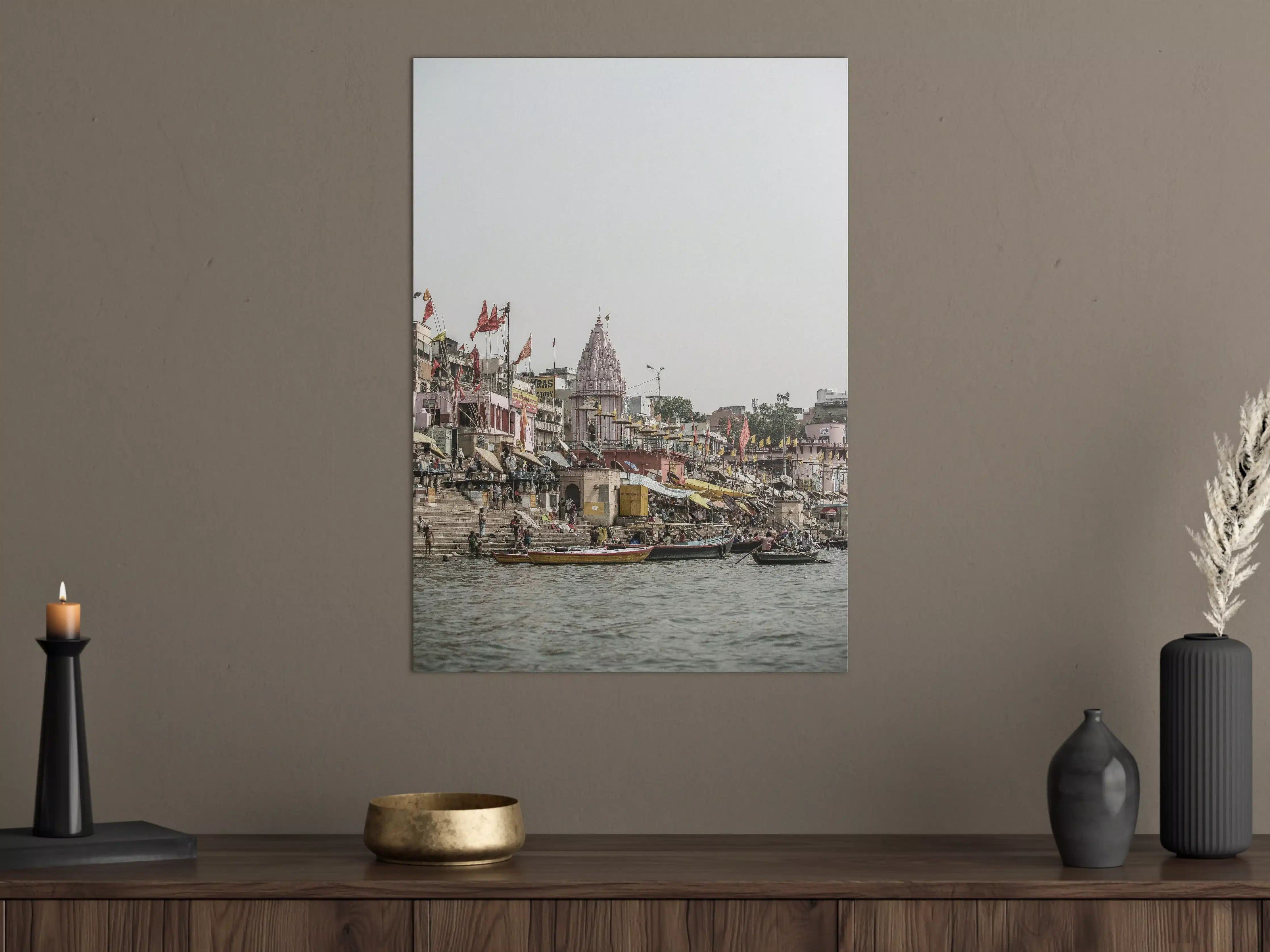 Große Wandbilder - Varanasi Ghats und Ganges
