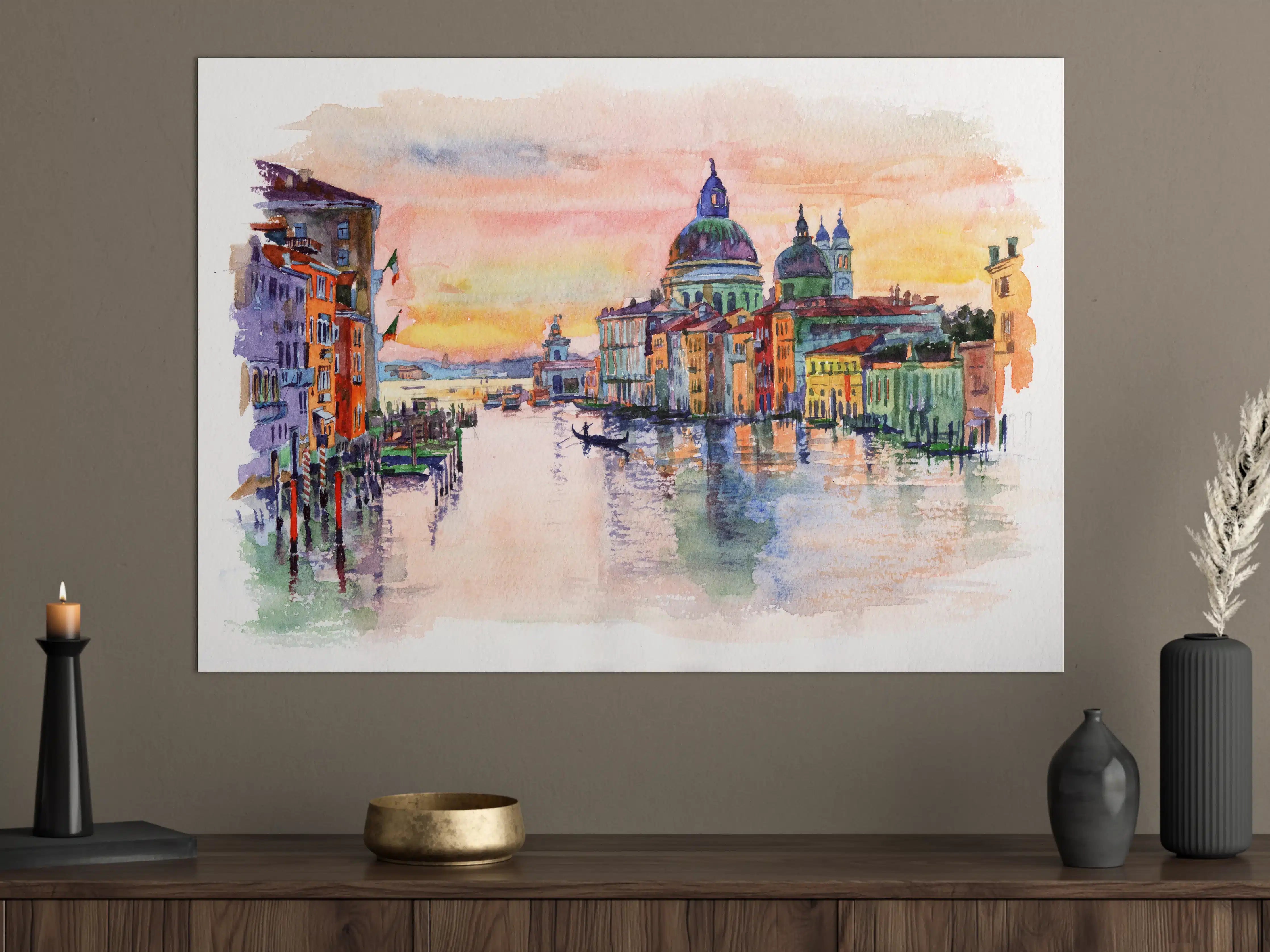 Große Wandbilder - Venedig Aquarell