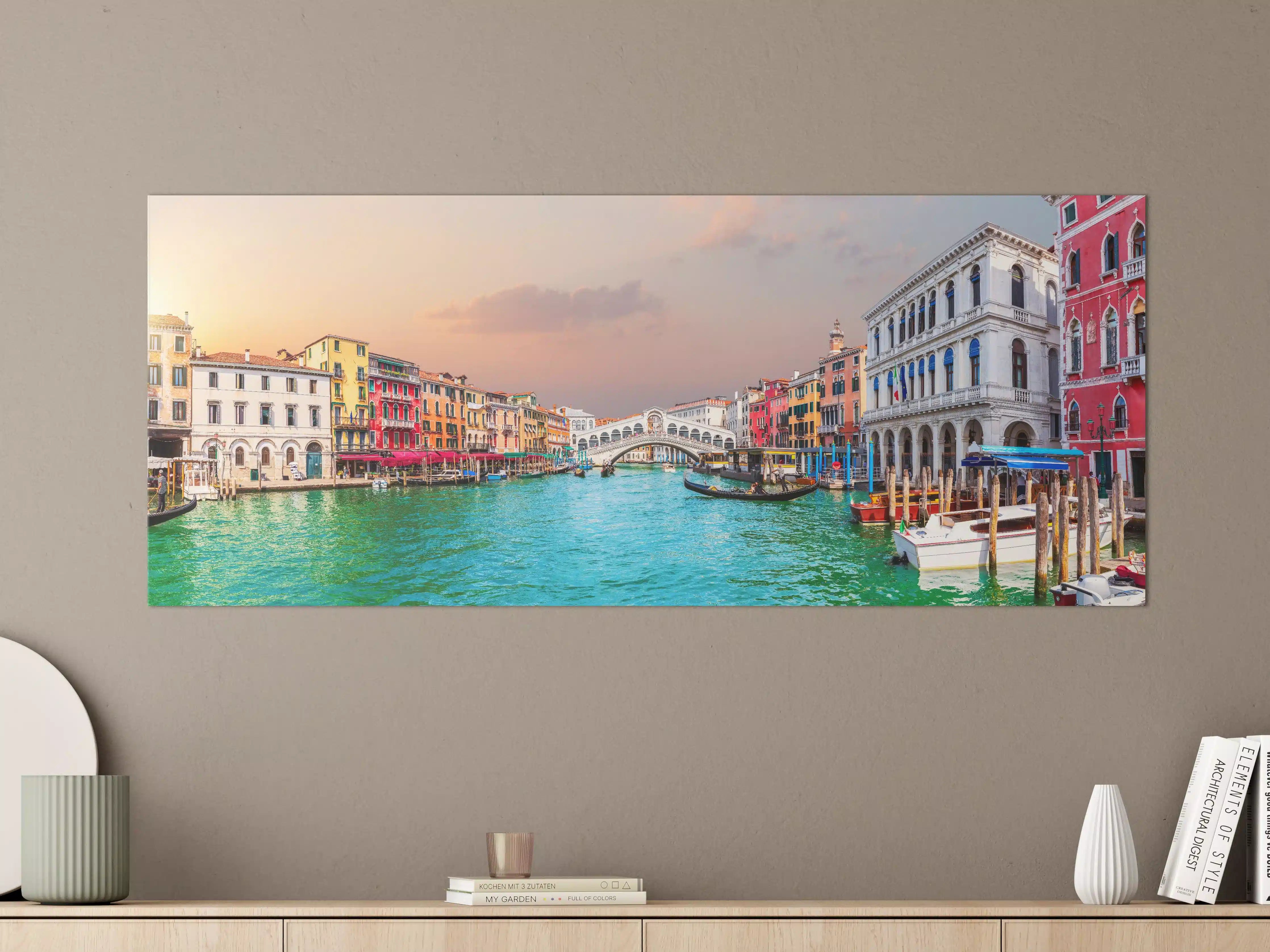 Große Wandbilder - Venedig Kanal bei Sonnenuntergang