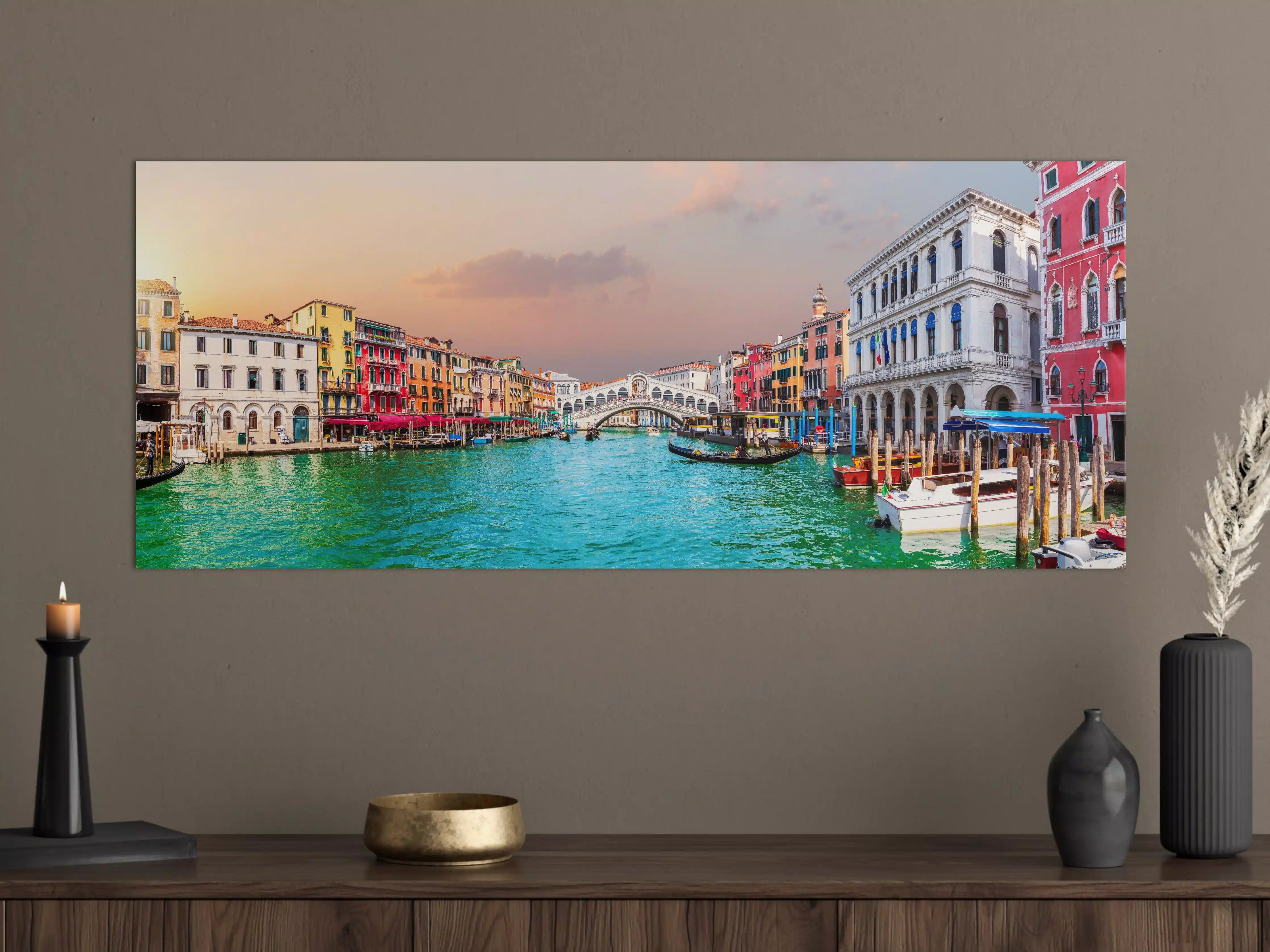 Große Wandbilder - Venedig Kanal bei Sonnenuntergang