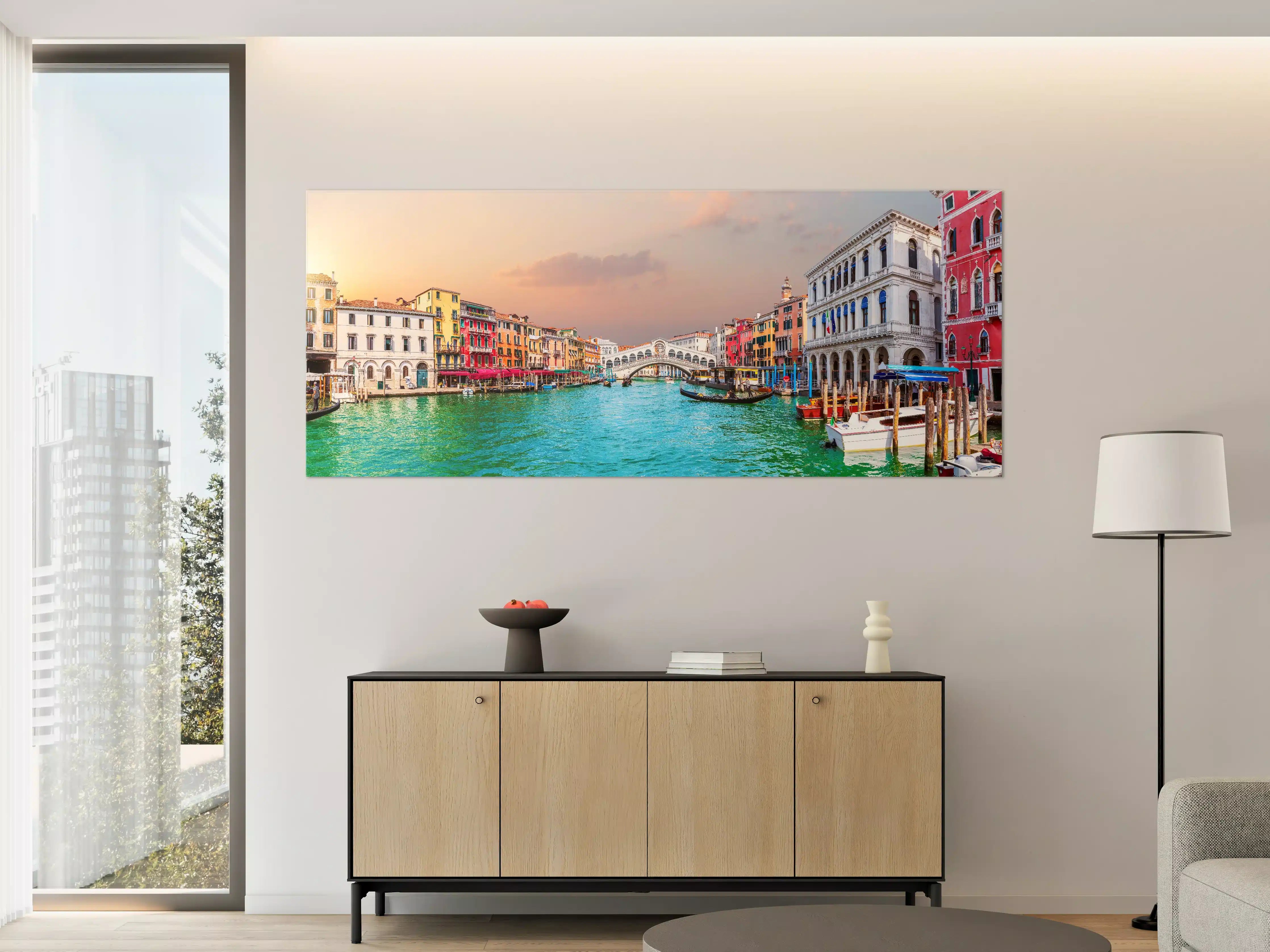 Große Wandbilder - Venedig Kanal bei Sonnenuntergang