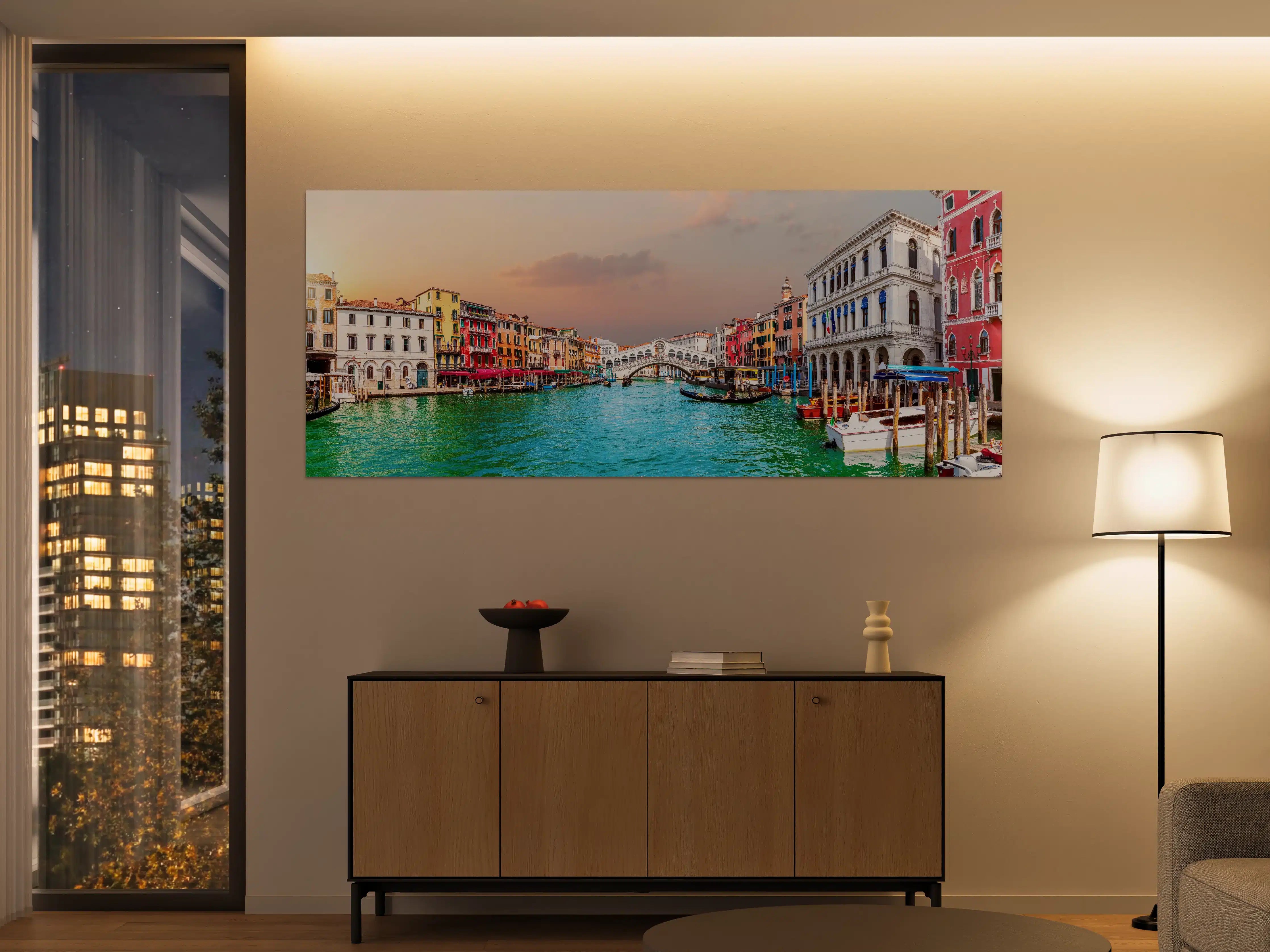 Große Wandbilder - Venedig Kanal bei Sonnenuntergang