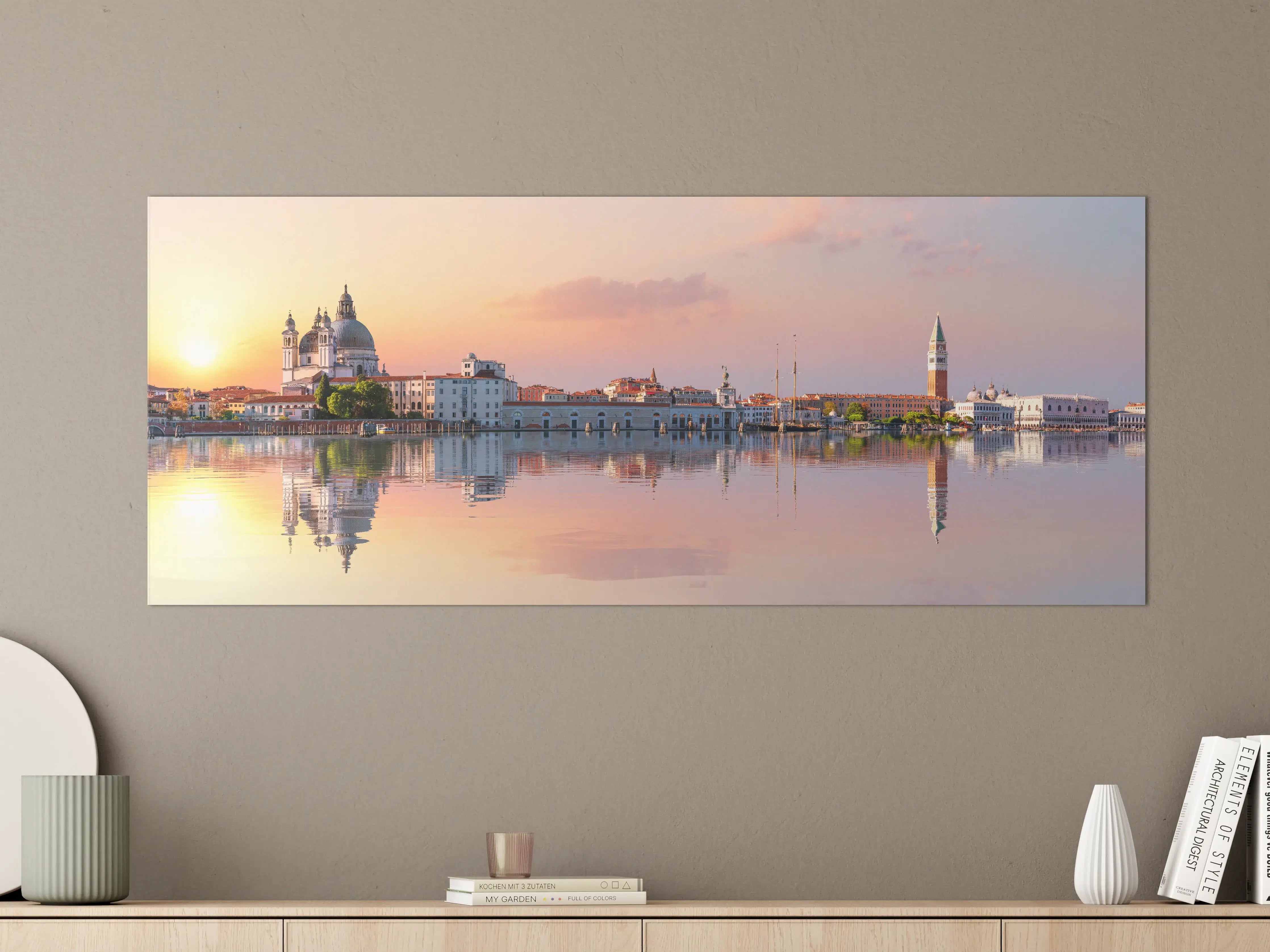 Große Wandbilder - Venedig-Panorama bei Sonnenuntergang