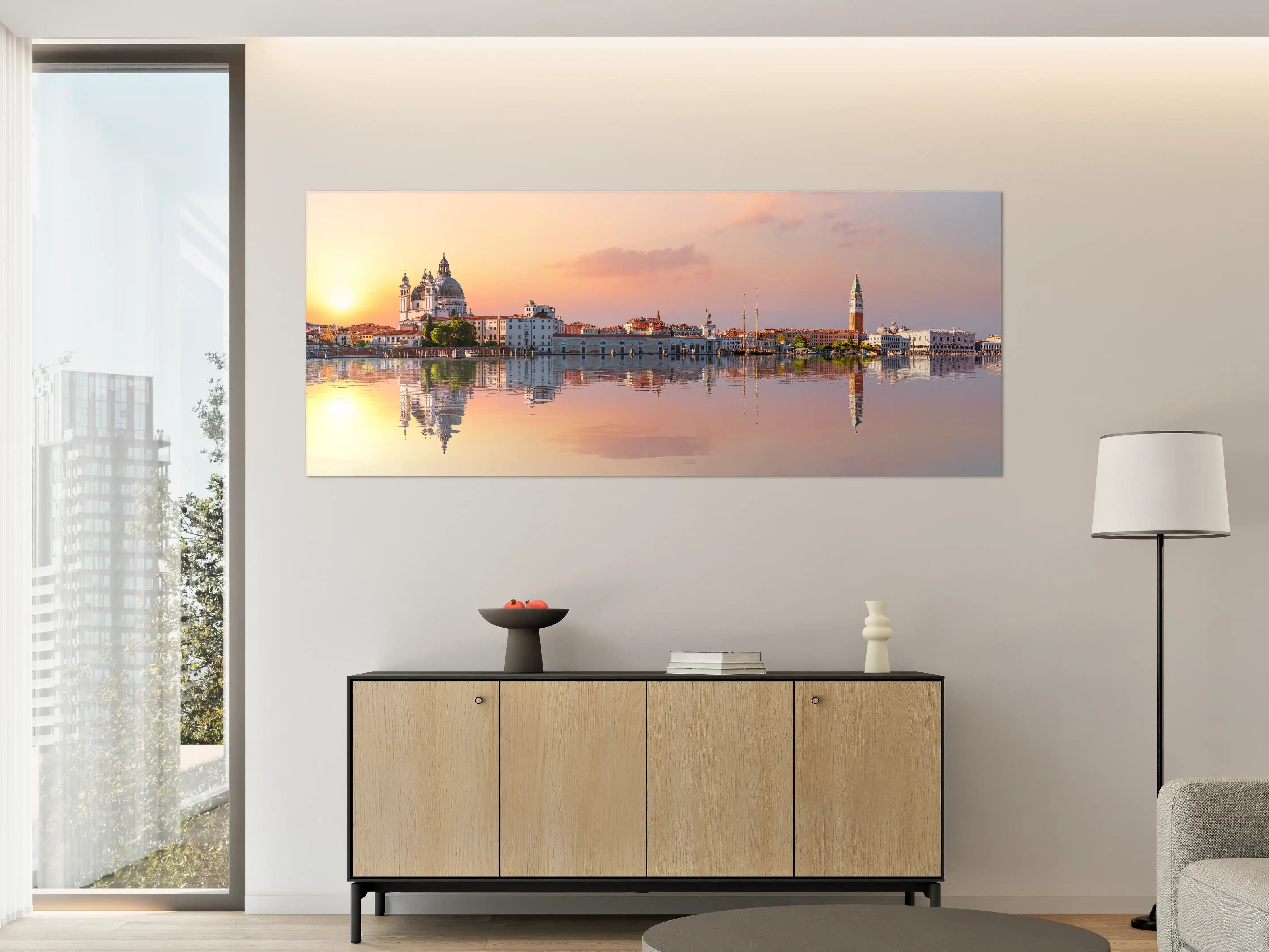 Große Wandbilder - Venedig-Panorama bei Sonnenuntergang