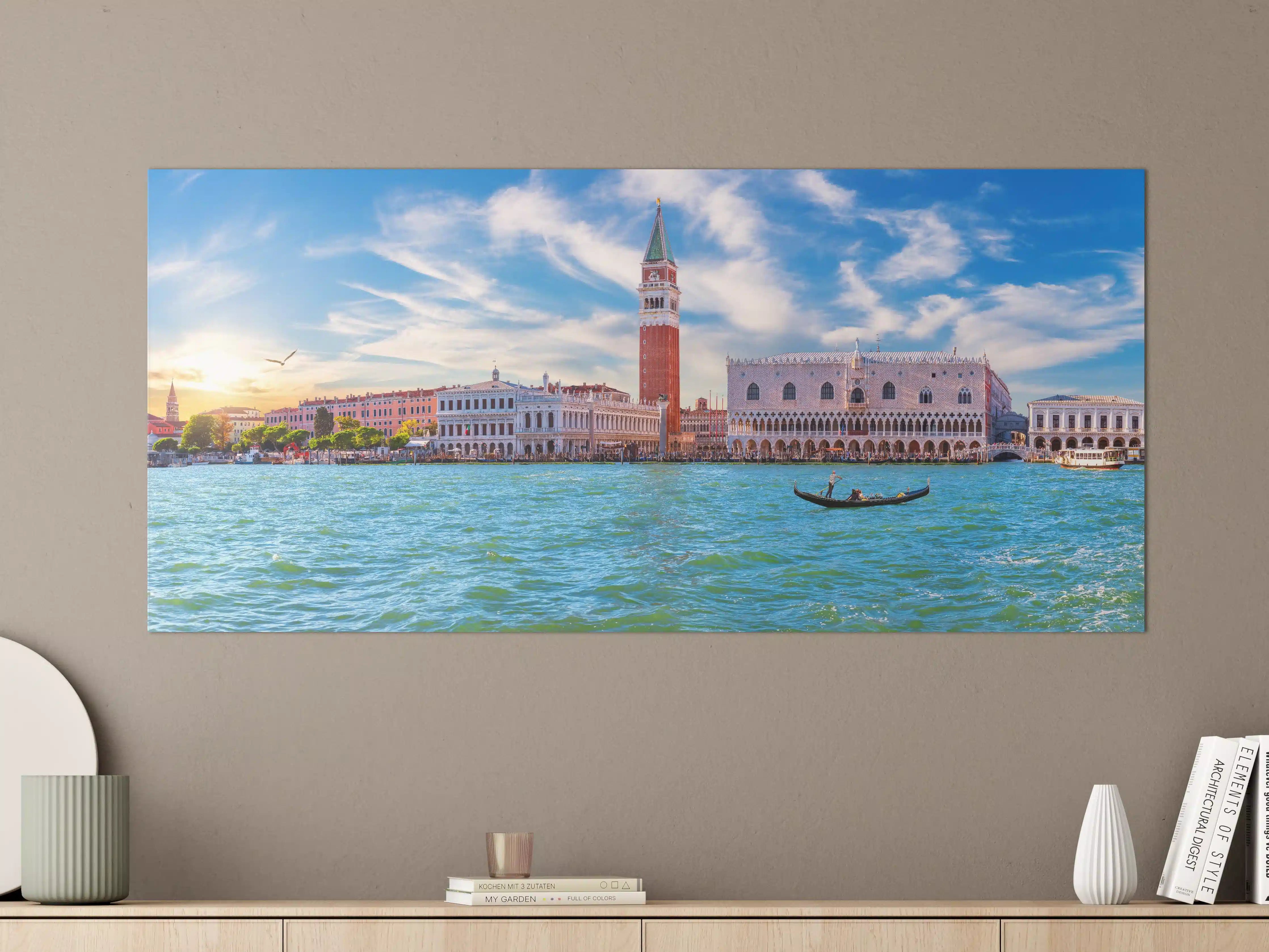 Große Wandbilder - Venedig Skyline Blau-Türkis