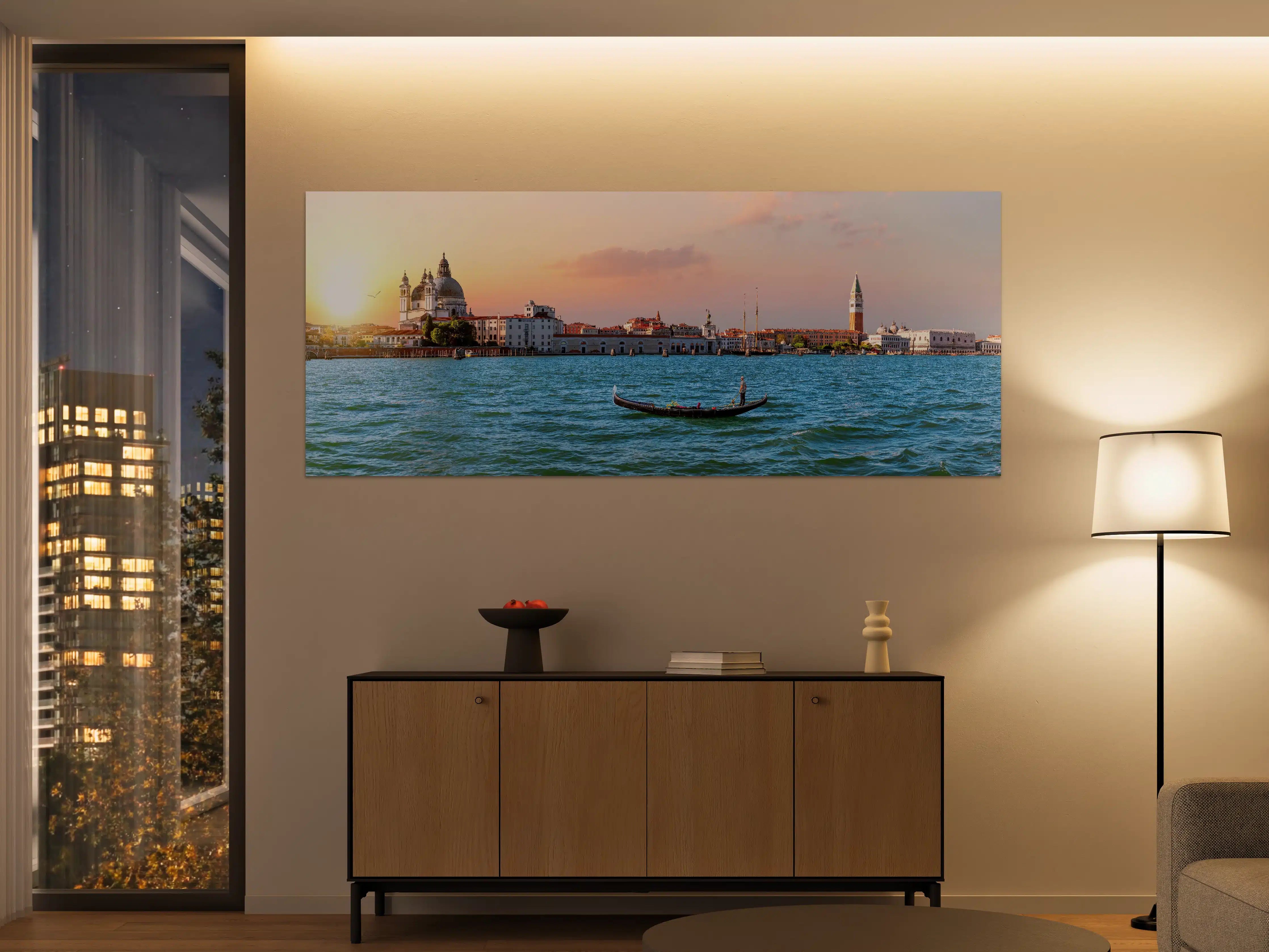 Große Wandbilder - Venedig Skyline bei Sonnenuntergang