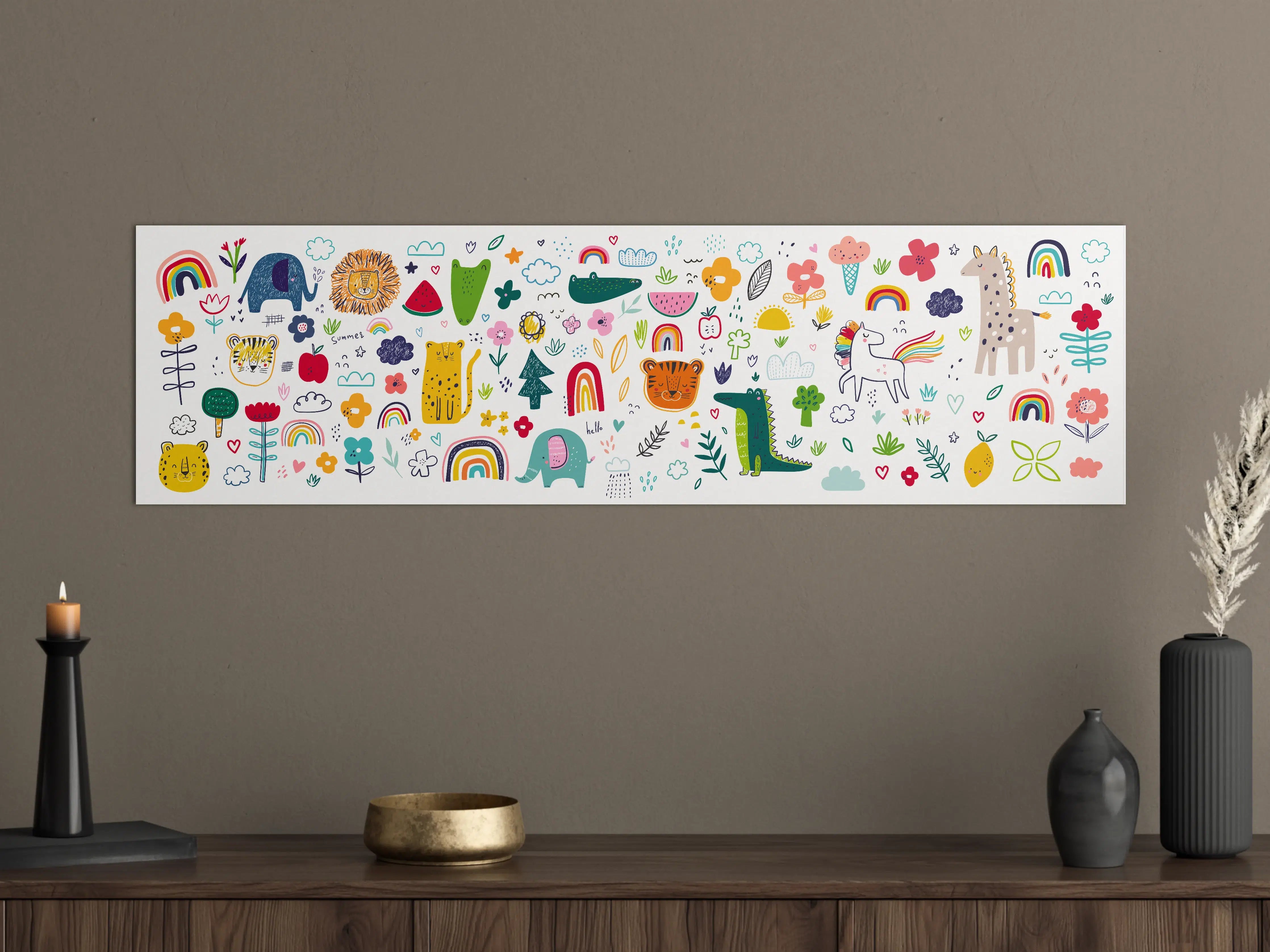 Große Wandbilder - Verspielte Tier- und Naturmotive in Pastellfarben