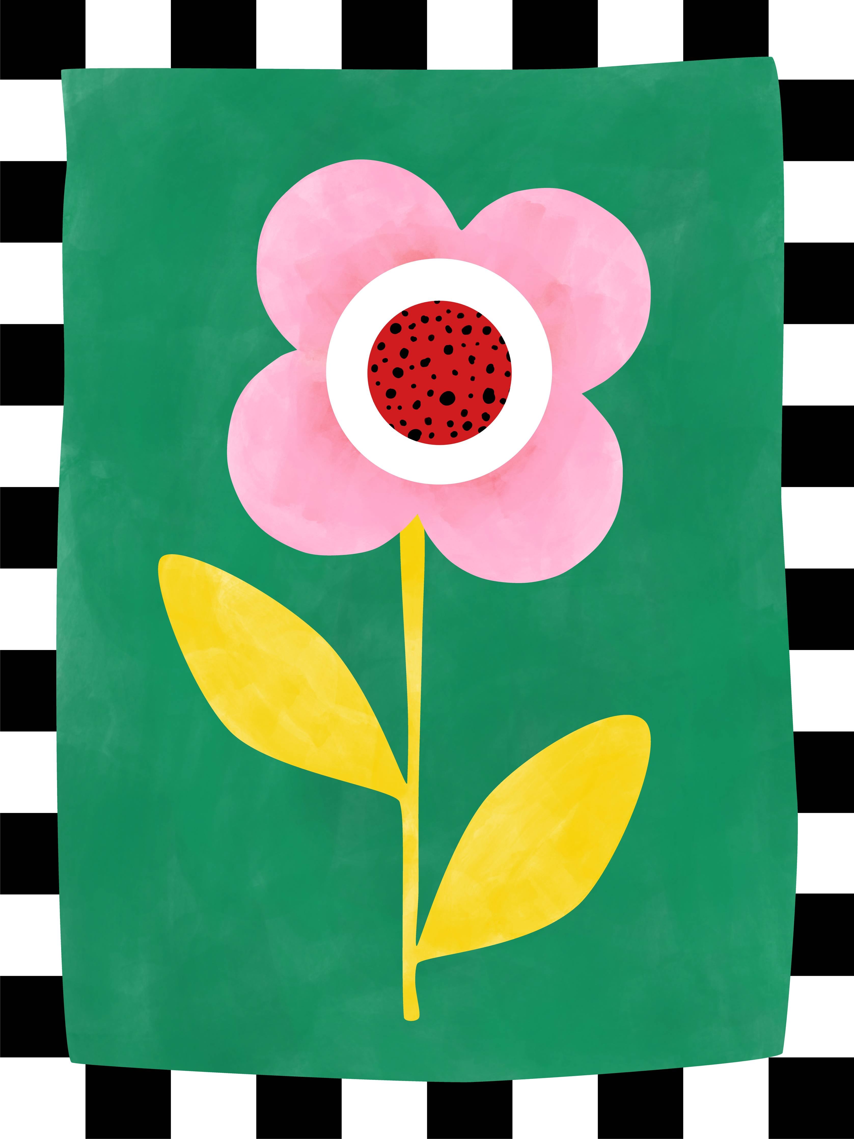 Große Wandbilder-Verspieltes Blumenmotiv in bunten Farben
