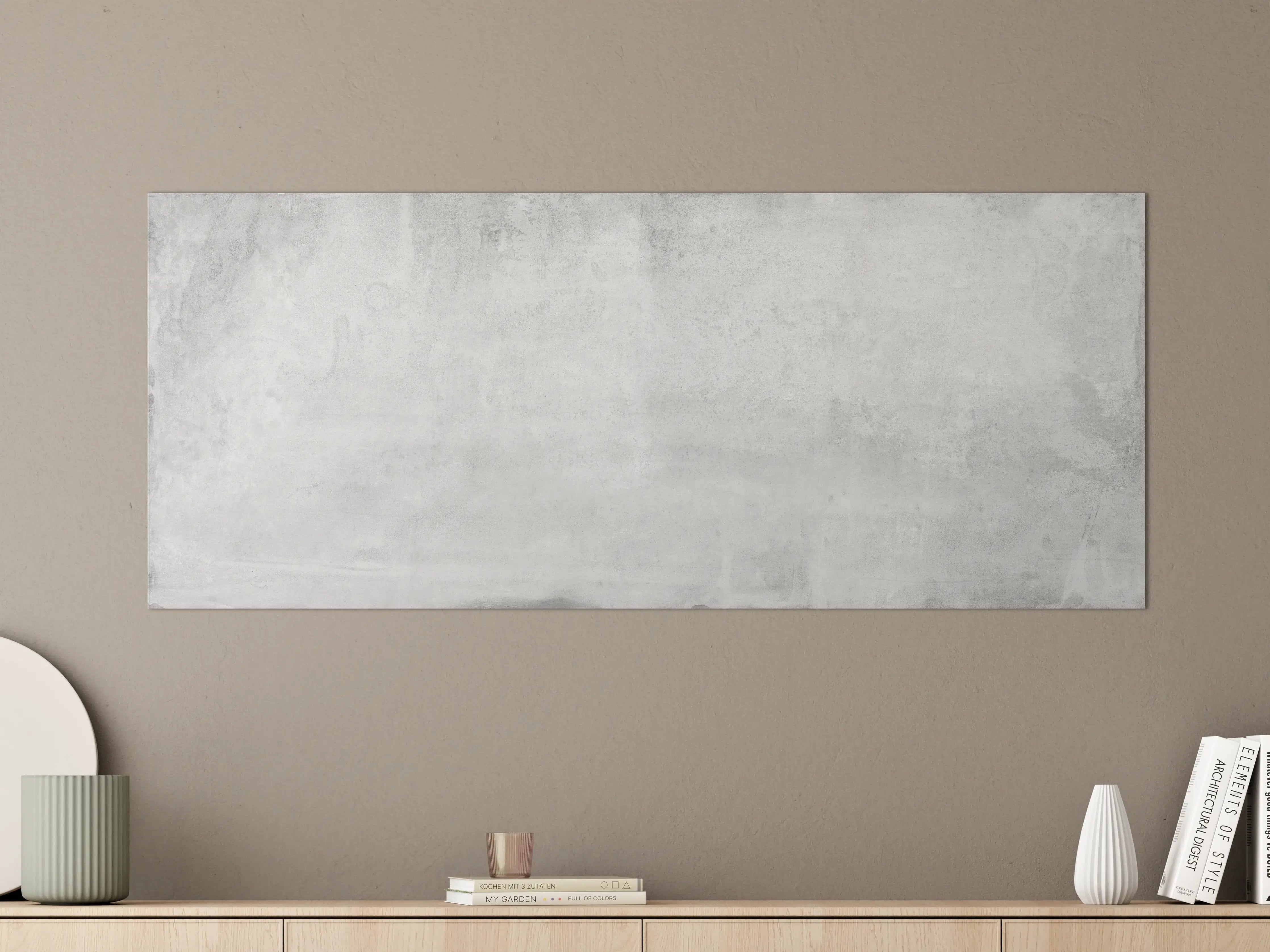 Große Wandbilder - Verwitterte graue Zementwand