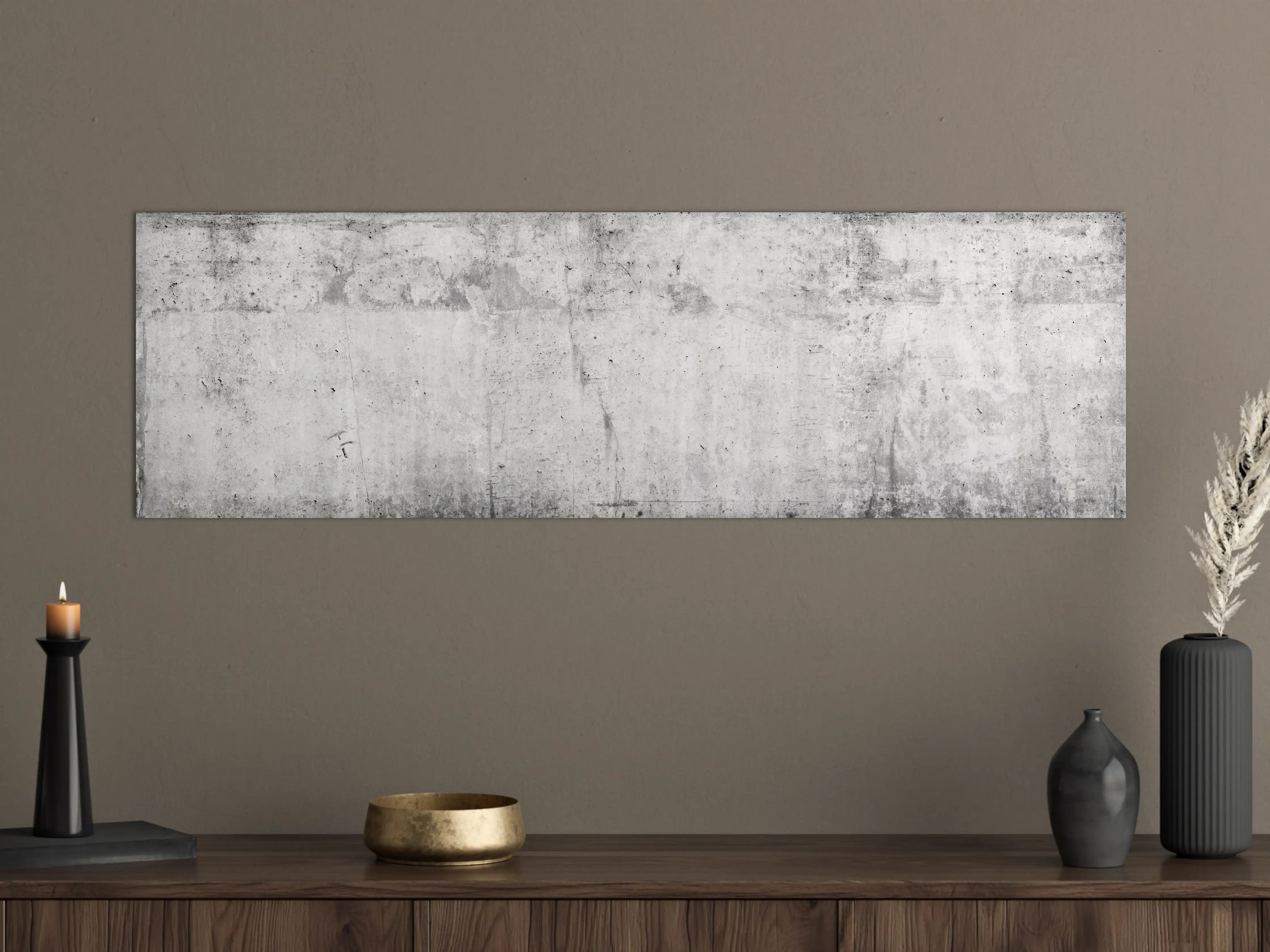 Große Wandbilder - Verwitterte weiße Betonwandtextur