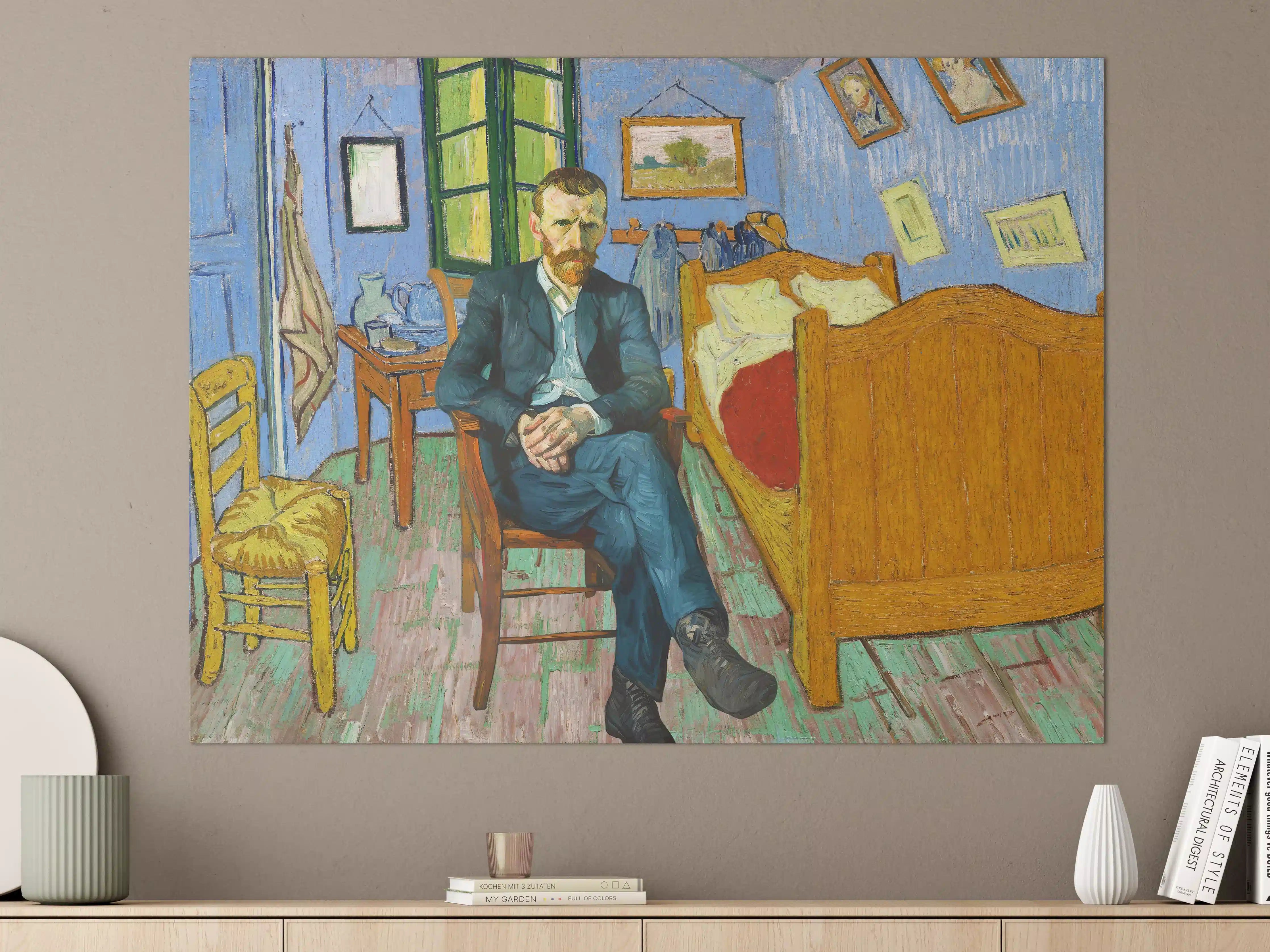 Große Wandbilder - Vincent van Gogh Schlafzimmer mit blauem Wänden