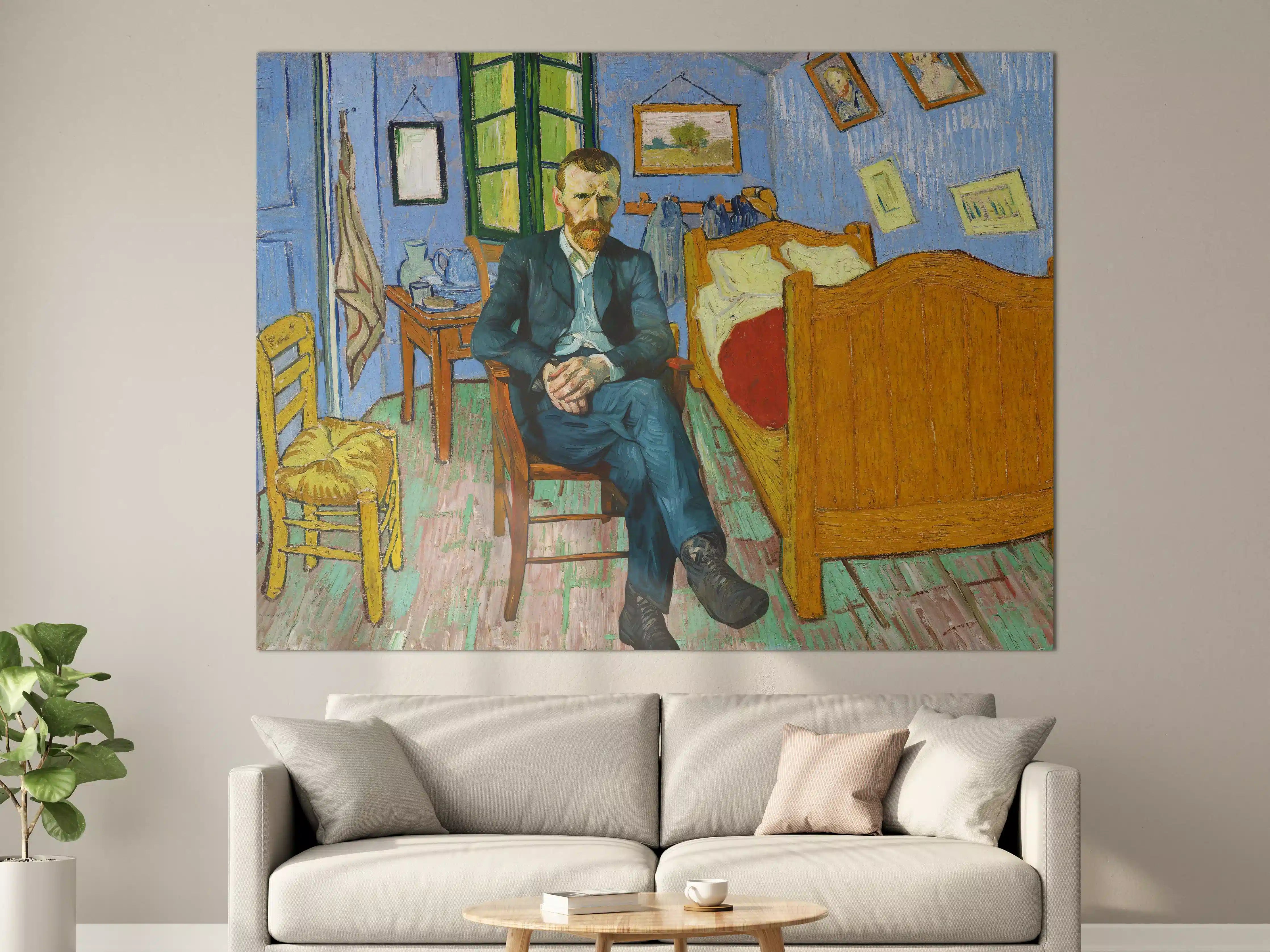 Große Wandbilder - Vincent van Gogh Schlafzimmer mit blauem Wänden