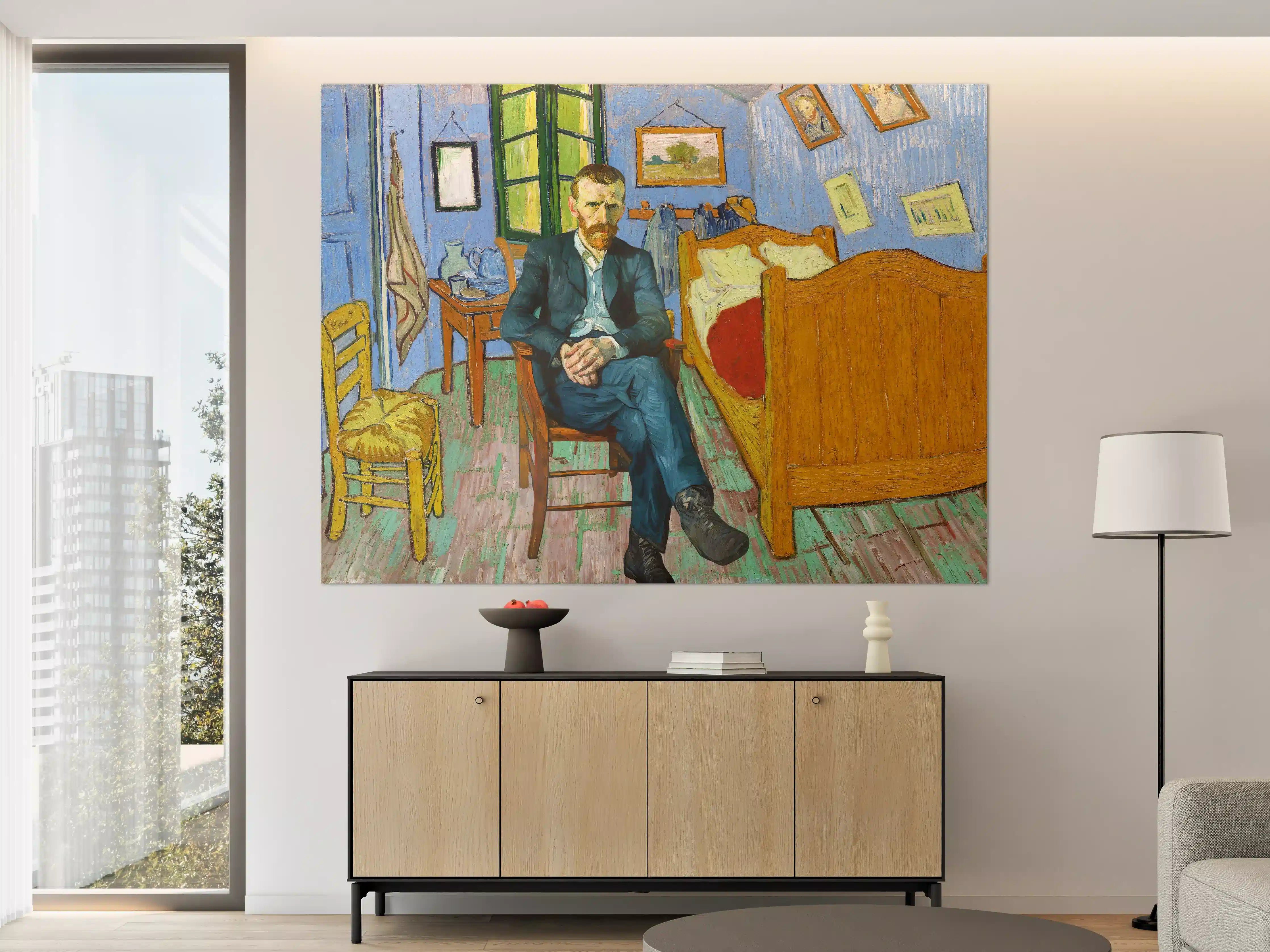 Große Wandbilder - Vincent van Gogh Schlafzimmer mit blauem Wänden