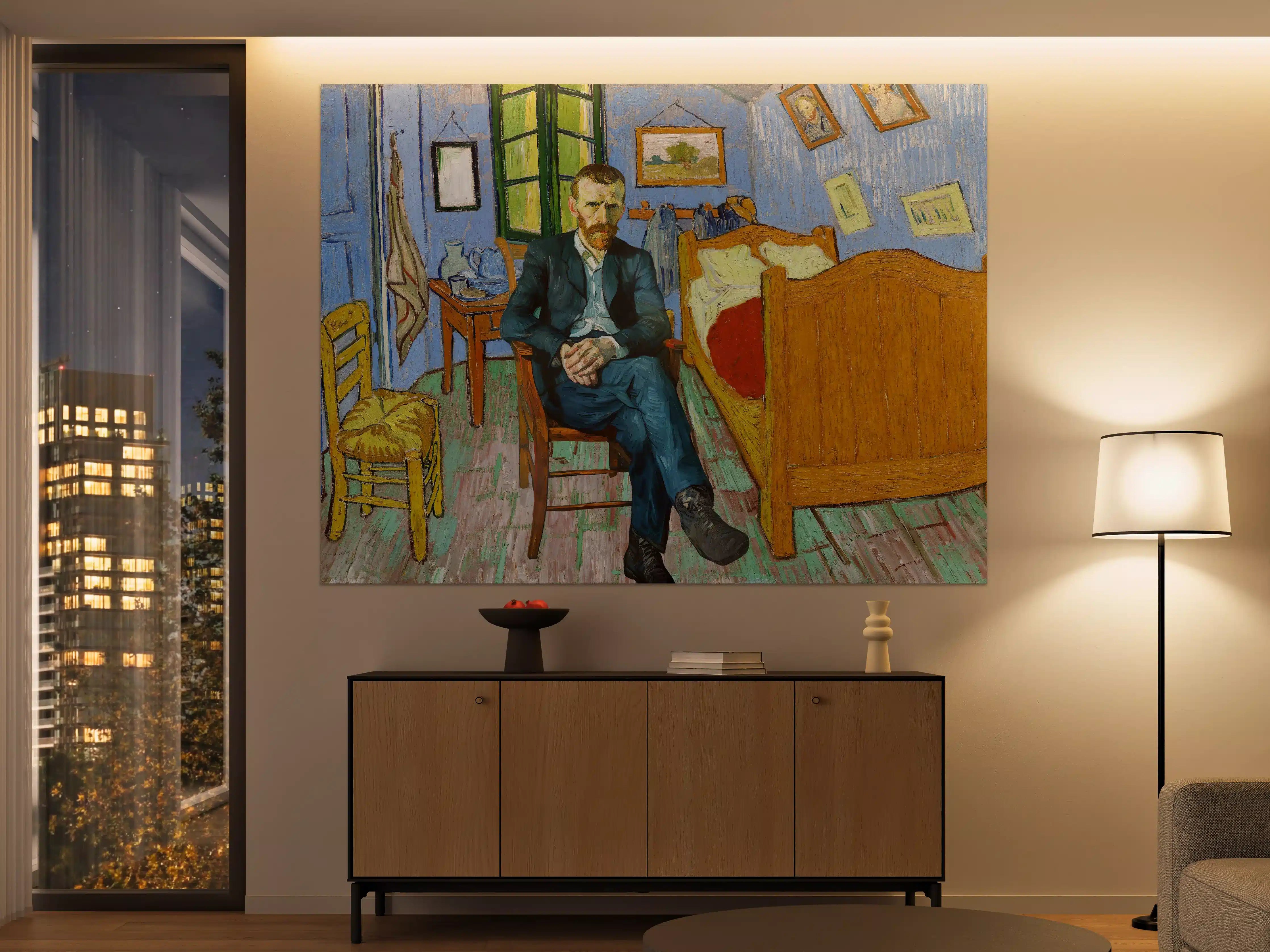 Große Wandbilder - Vincent van Gogh Schlafzimmer mit blauem Wänden
