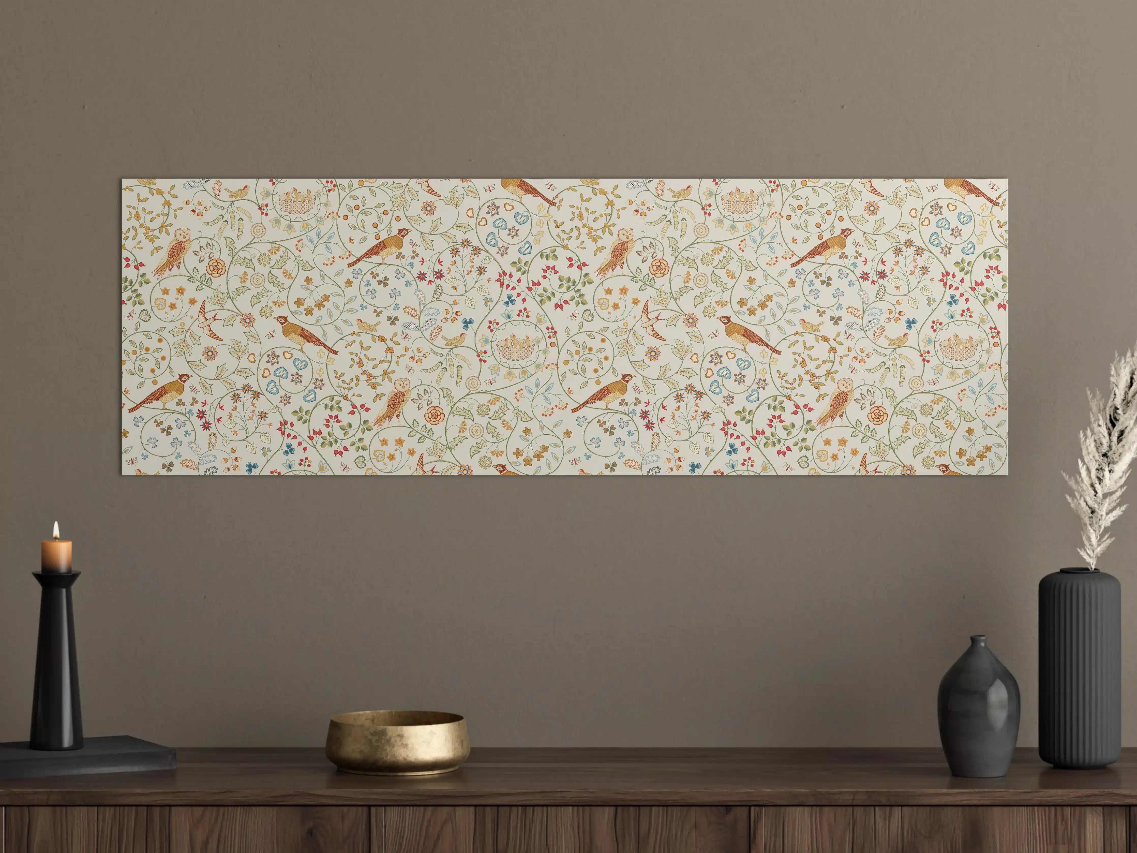 Große Wandbilder - Vintage Bloom Blumenmuster Beige