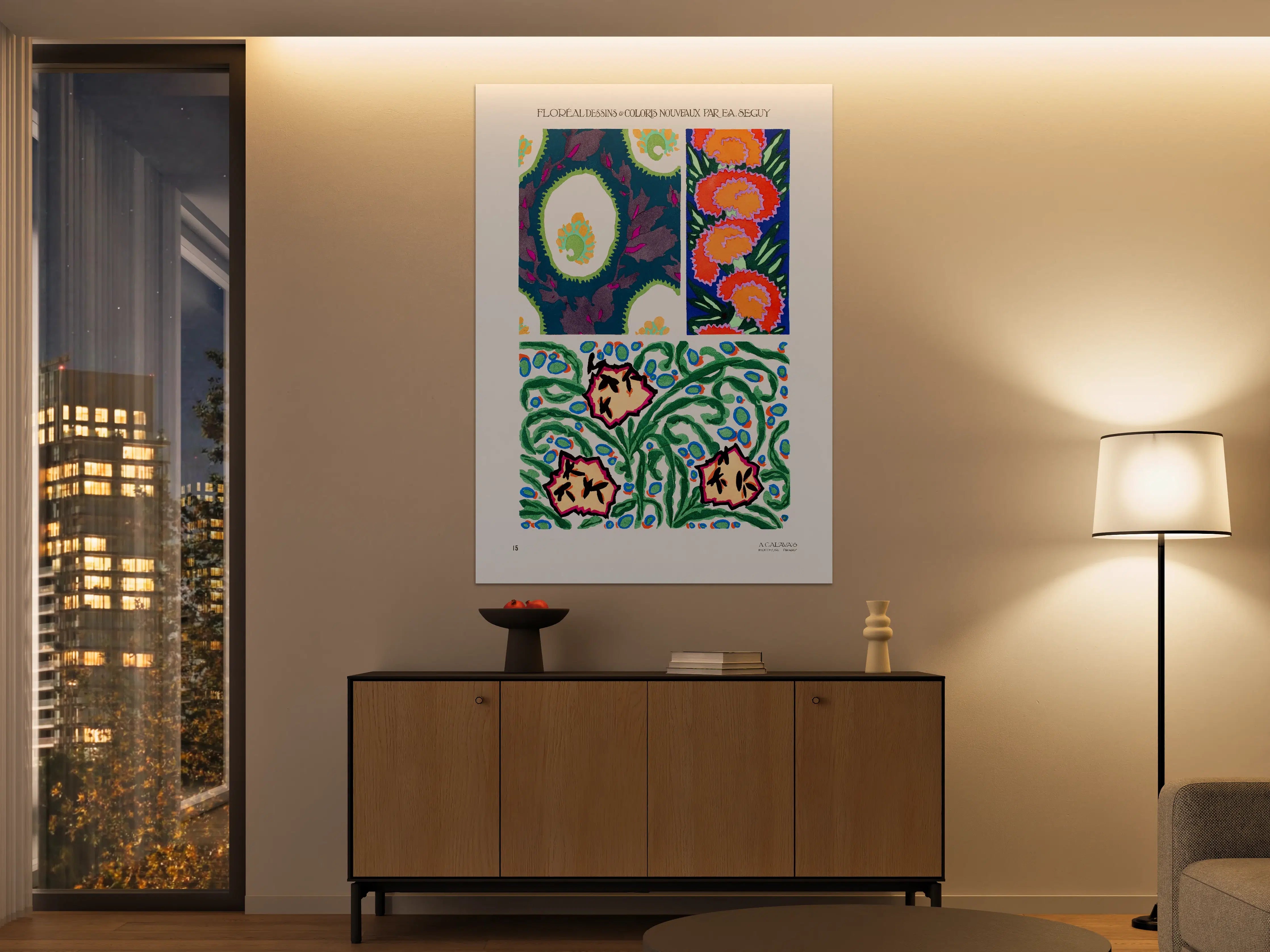 Große Wandbilder - Vintage Blüten Kunst Poster