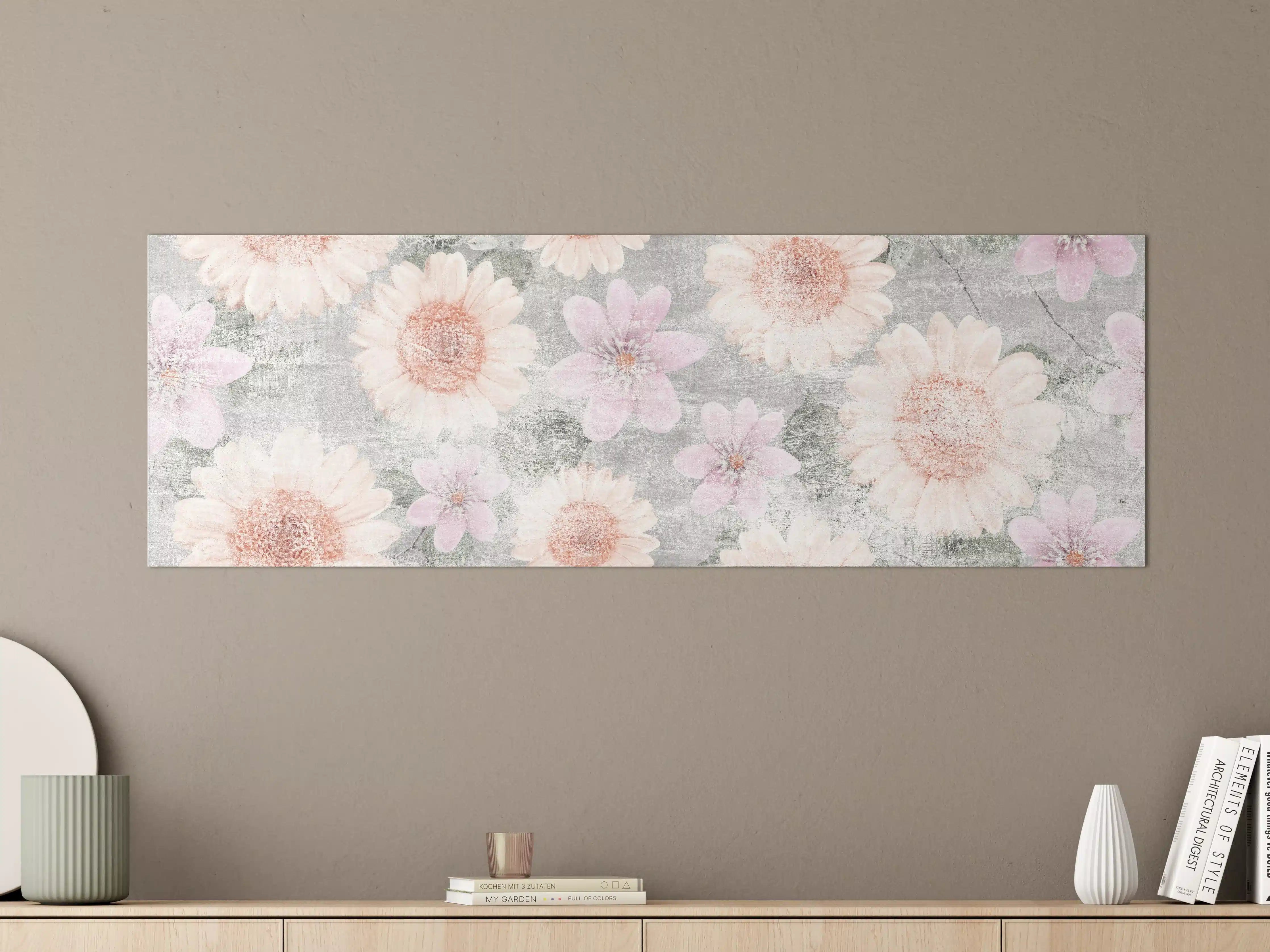 Große Wandbilder - Vintage Blumenkunst - Zeichnung