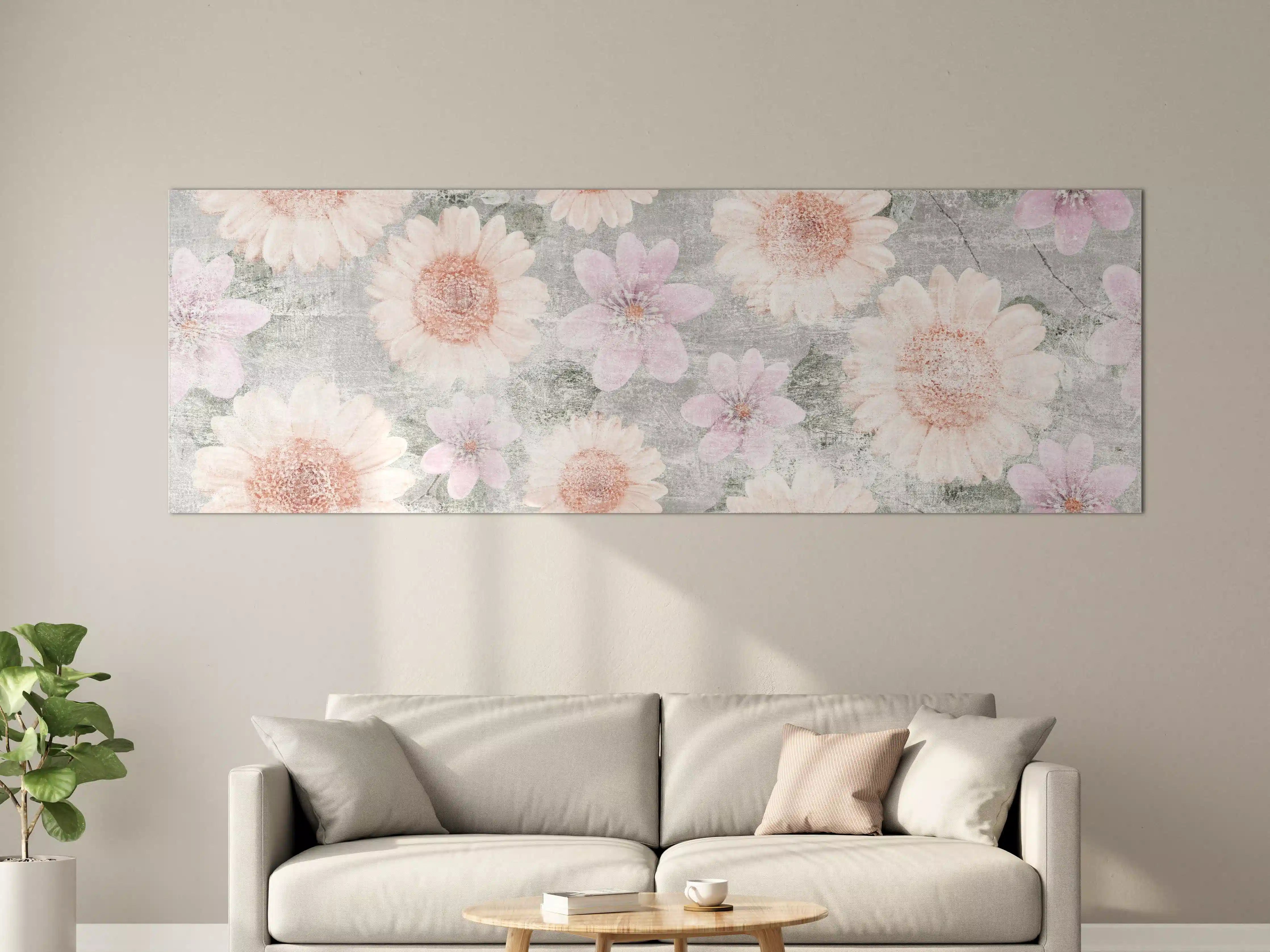 Große Wandbilder - Vintage Blumenkunst - Zeichnung