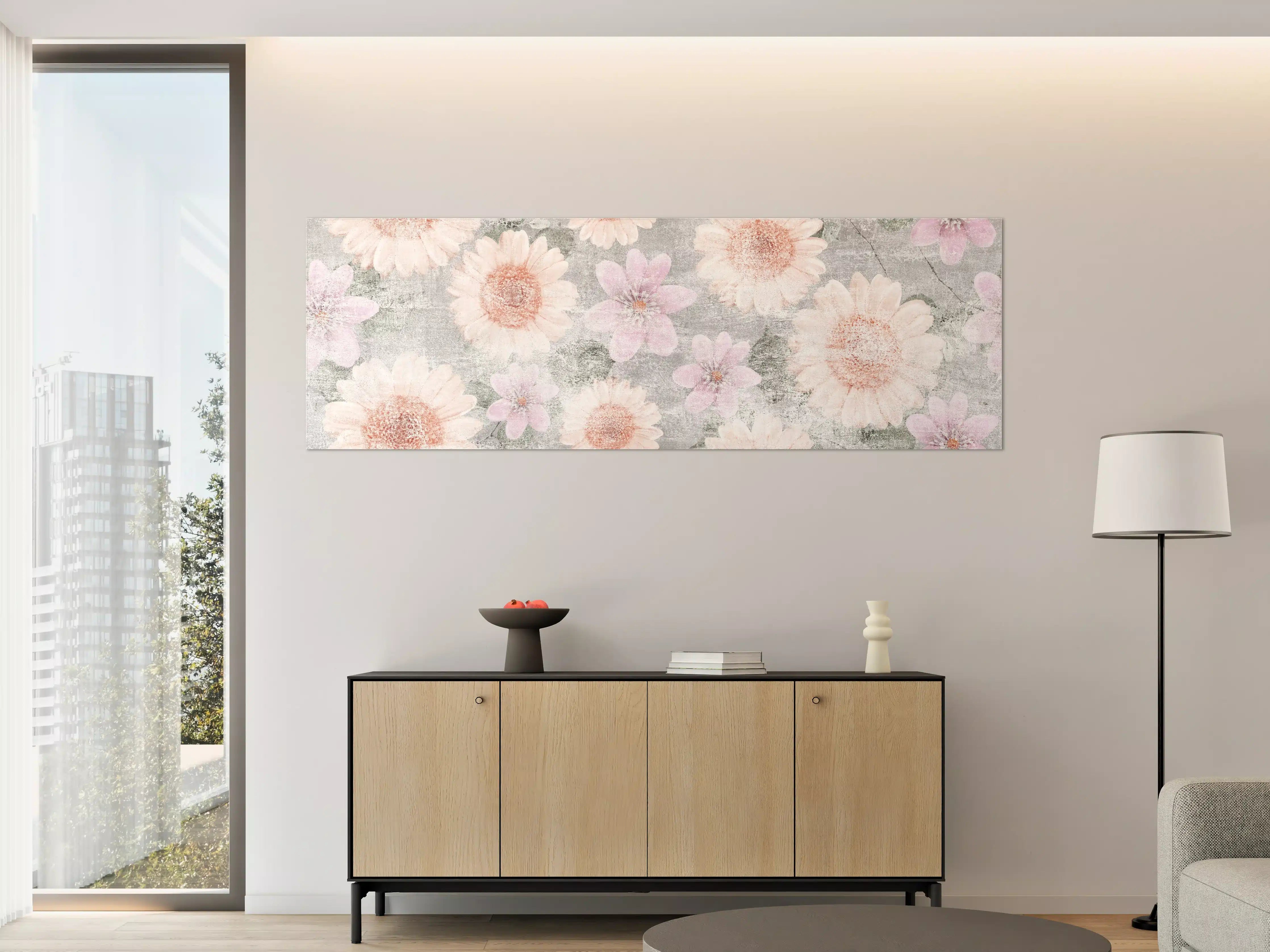 Große Wandbilder - Vintage Blumenkunst - Zeichnung