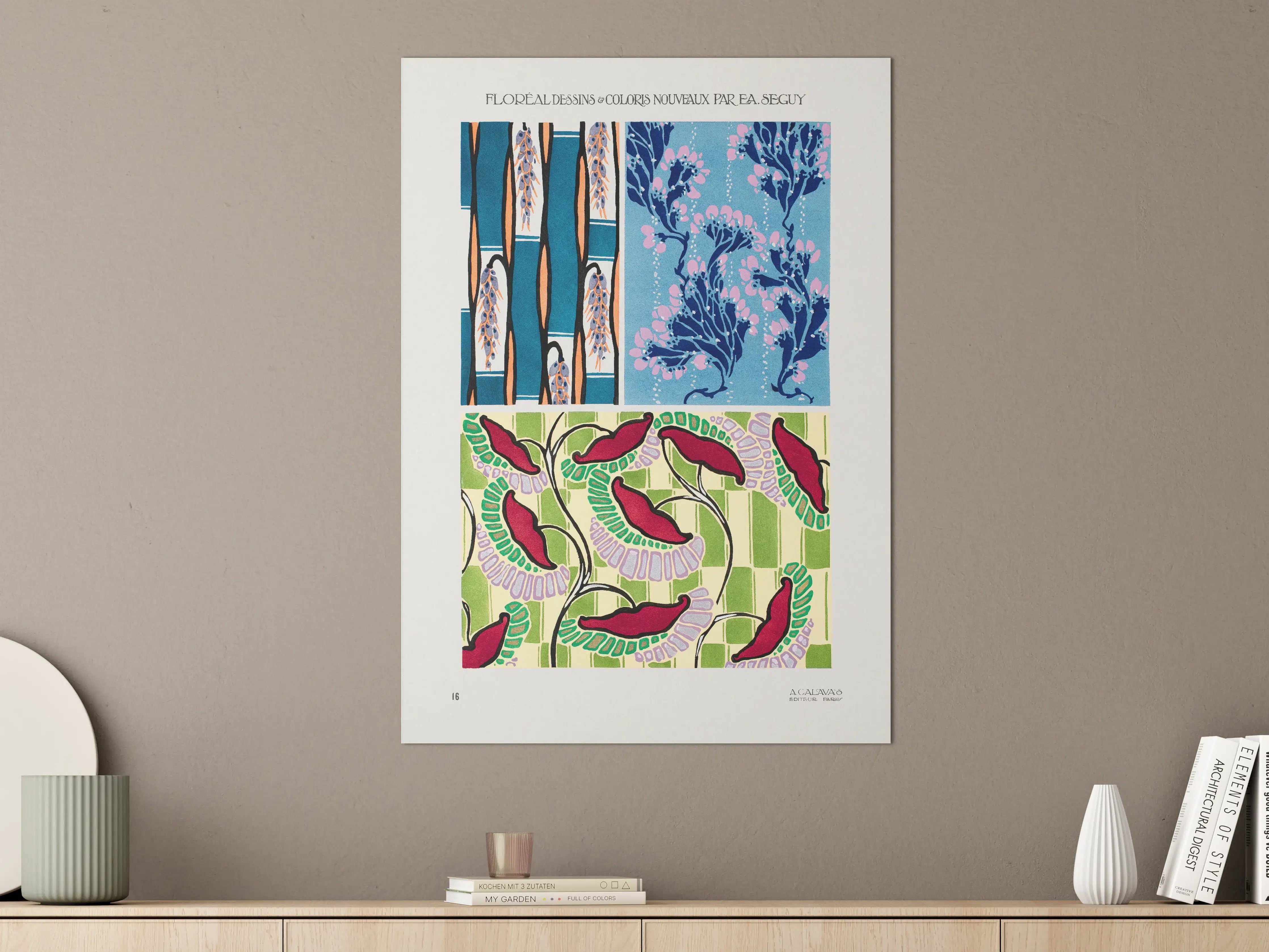 Große Wandbilder - Vintage Botanik Blumen Poster