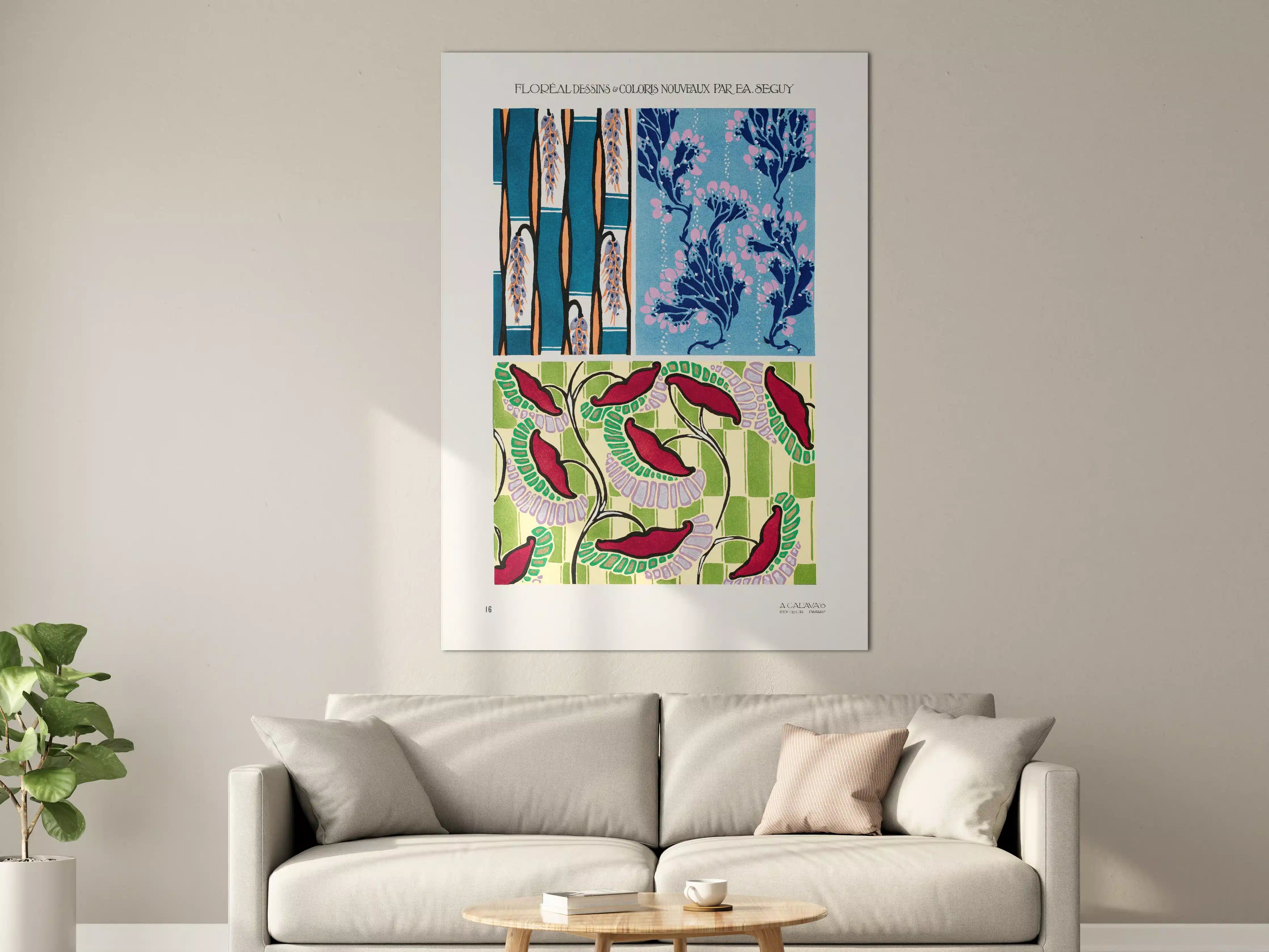 Große Wandbilder - Vintage Botanik Blumen Poster