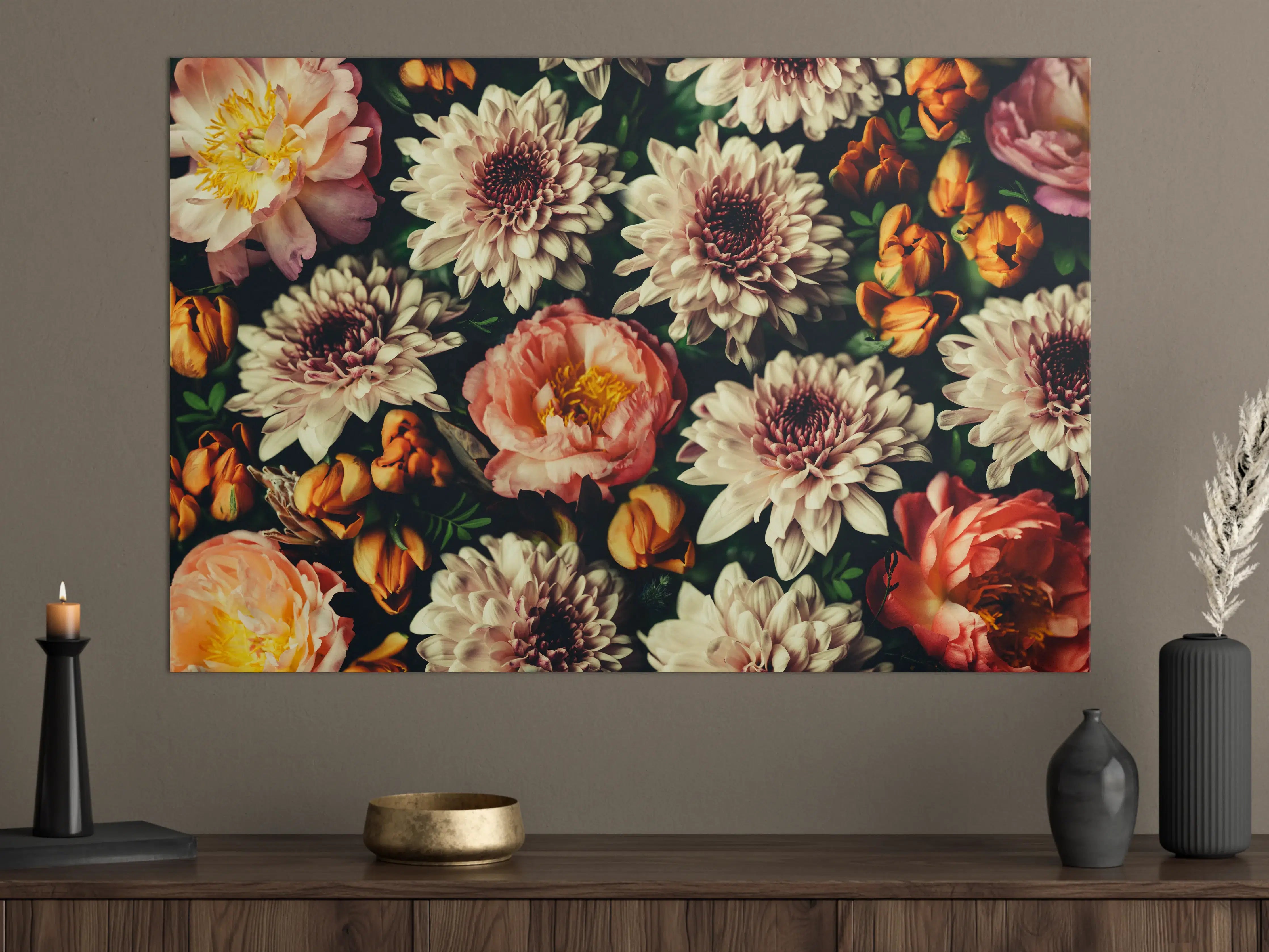 Große Wandbilder - Vintage-Bouquet mit schönen Blumen