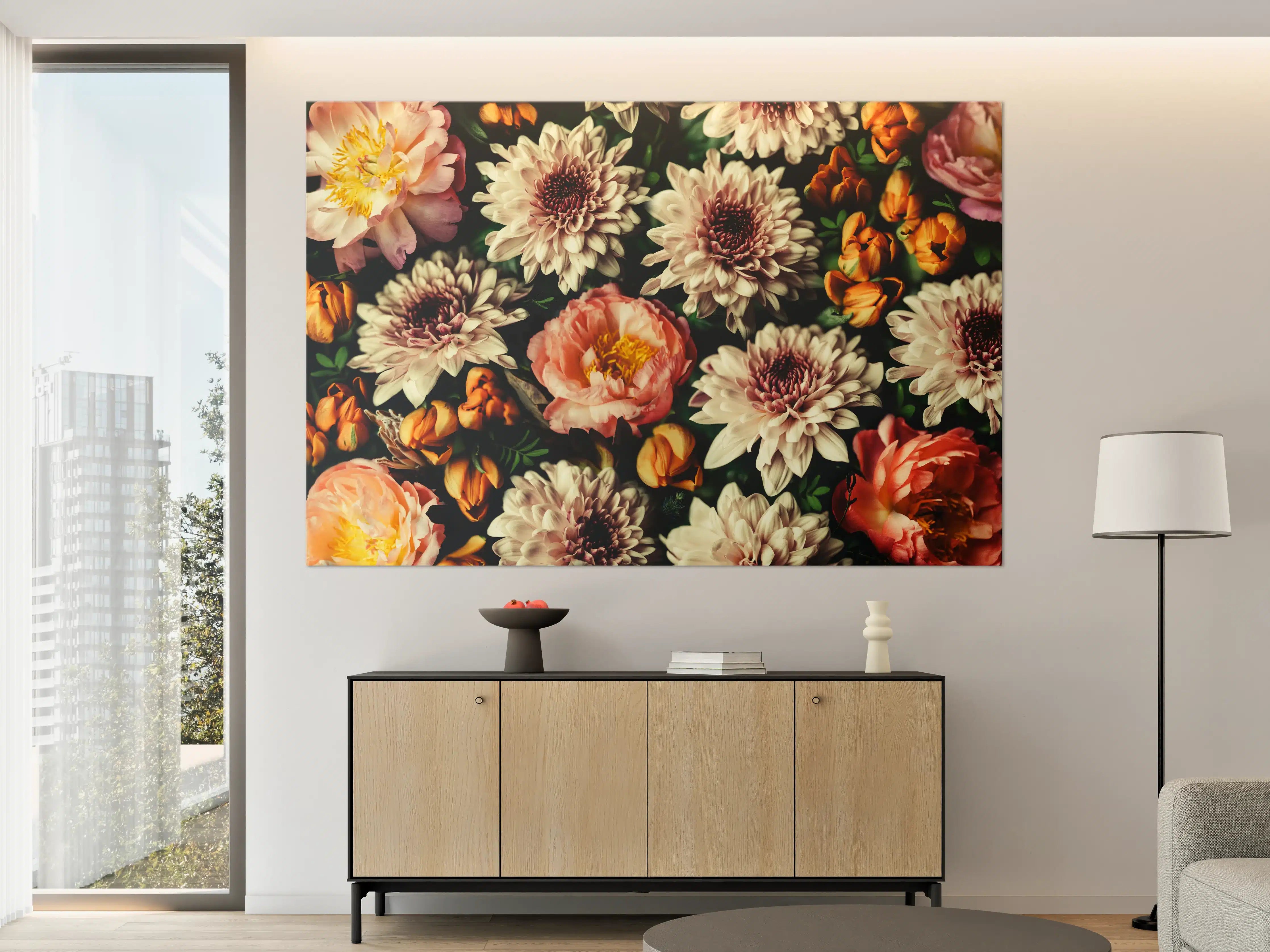 Große Wandbilder - Vintage-Bouquet mit schönen Blumen